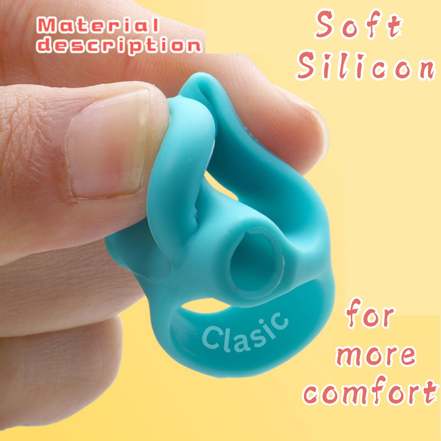 Ergonomic Silicone Pencil Grips for Kids - 3 Pack | Comfortable Writing Aid for Children | Improves Handwriting & Corrects Grip | Ideal for School, Homework & Art Projects