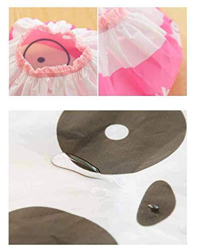WOIWO 5 Pack Cute Cartoon Shower Caps - Japanese Style Waterproof Bath Caps for Hair Washing & Showering - Perfect for Spa, Travel & Home Use