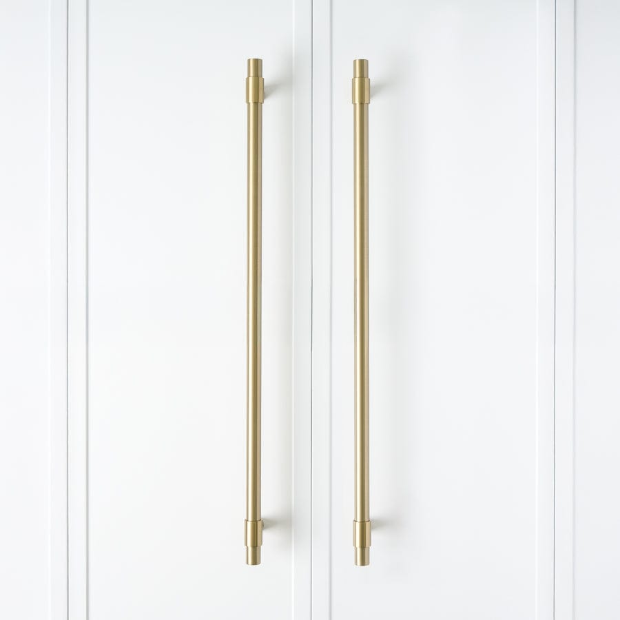 Elegant Brushed Brass Front Door & Appliance Pull Handle - Perfect for Cabinets, Drawers, and Furniture Hardware Upgrade
