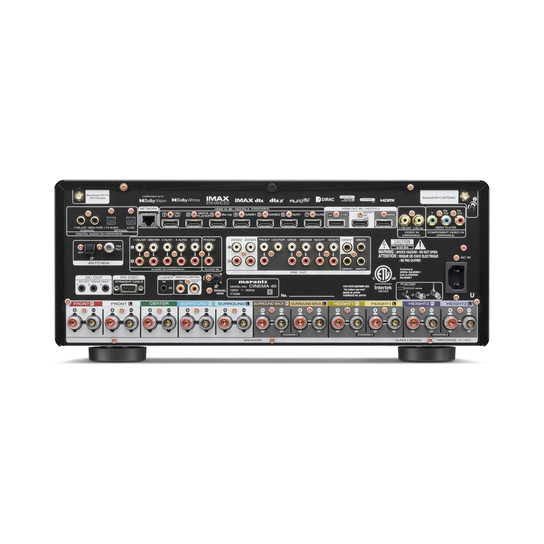 Marantz Cinema 40 Premium 9.4 Channel AV Receiver - Open Box (Home Theater, Dolby Atmos, 8K HDMI) for Ultimate Movie & Music Experience