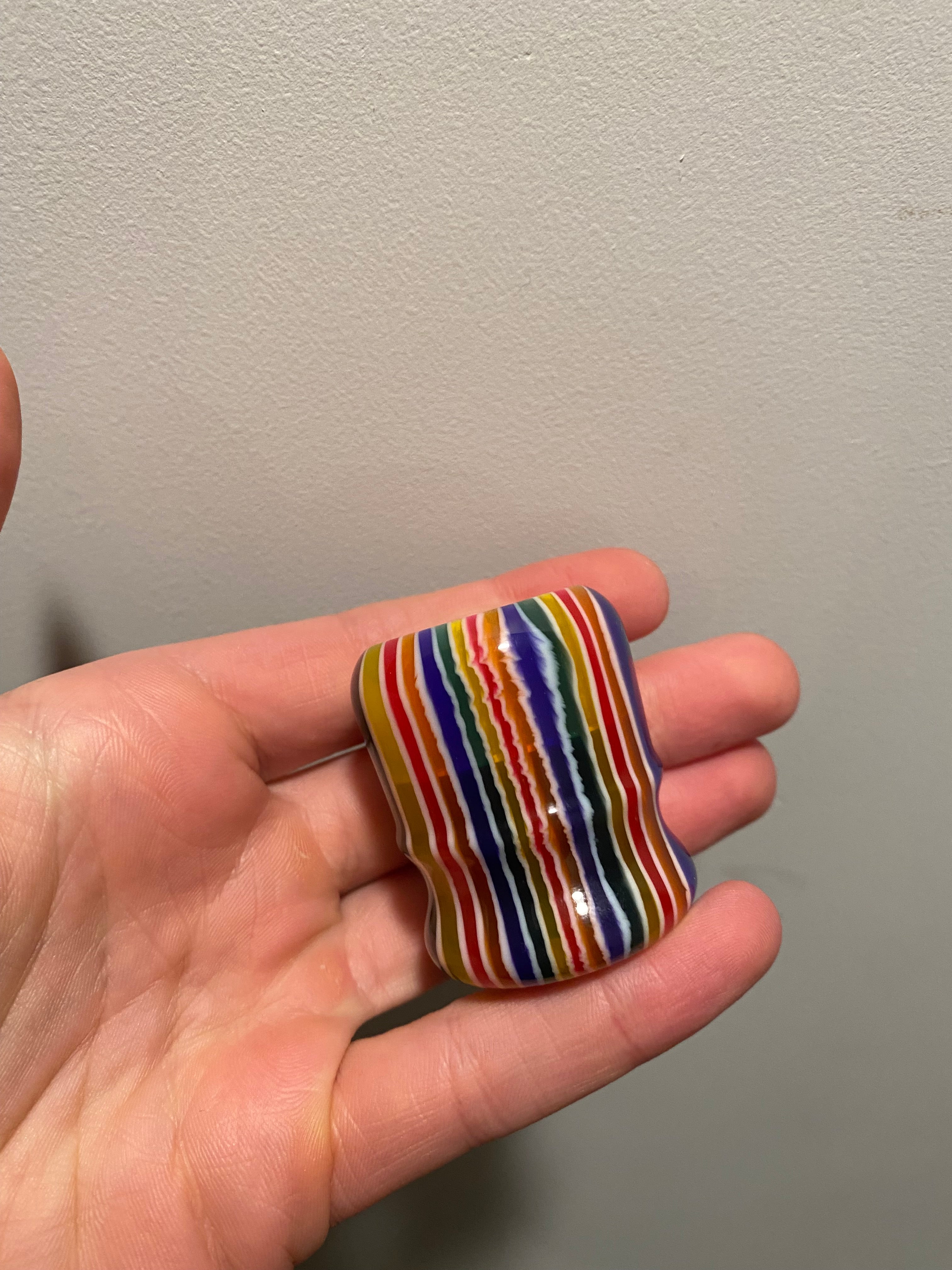 Premium Handcrafted Candy Stripe Shaving Brush Handle - Fits 24mm & 26mm Knots - Perfect for Wet Shaving & Grooming Gifts - Factory Second Quality