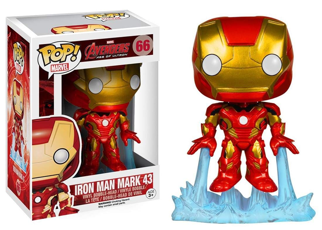 Funko Pop Avengers 2: Age of Ultron Iron Man Collectible Figure with Protective Display Case - Perfect for Marvel Fans, Home Decor, and Office Display