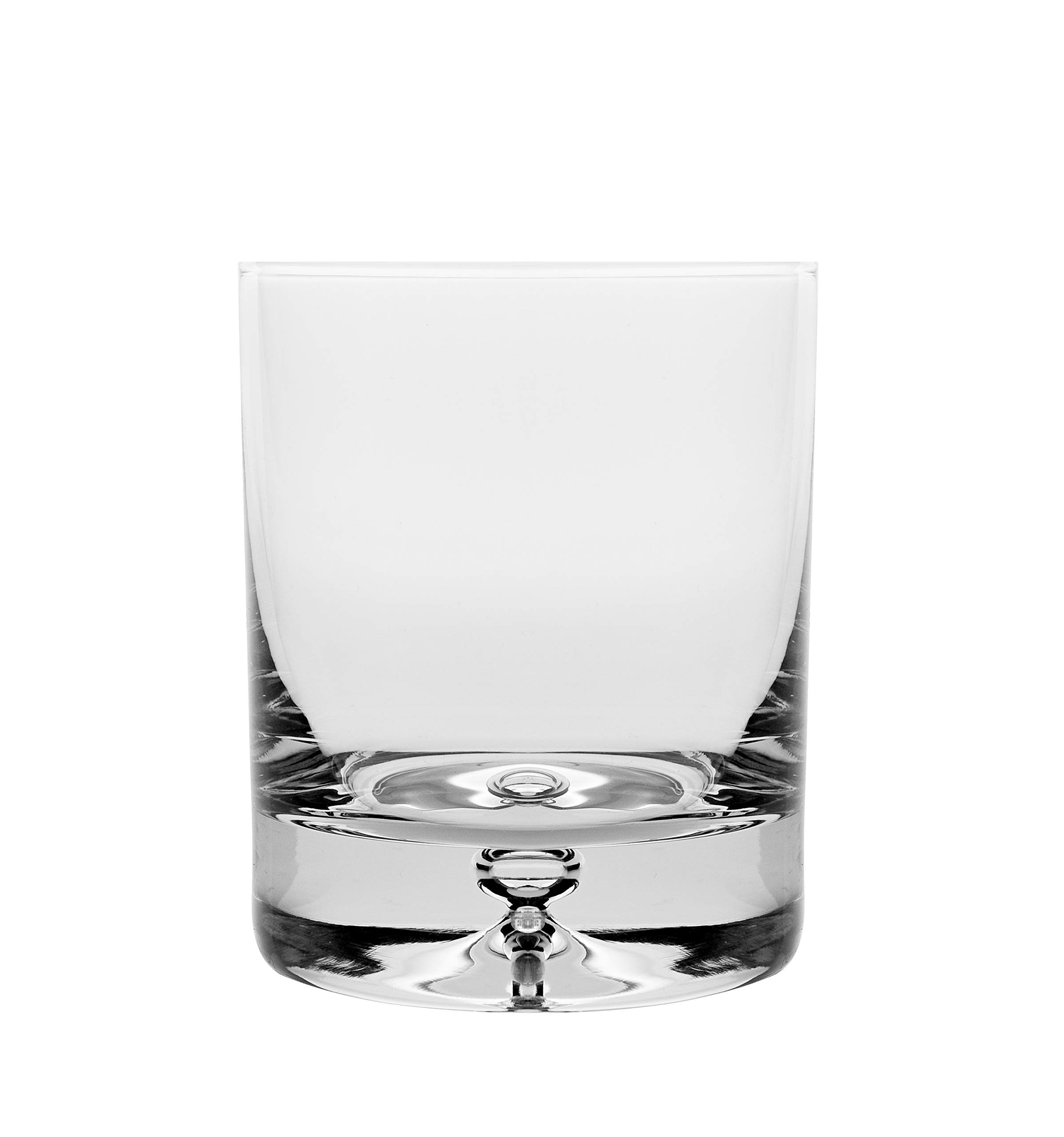 Premium Whiskey Decanter and Tumbler 5-Piece Set - 25oz Elegant Glass Decanter with Bubble Base & 4 Double Old Fashioned Tumblers (9.5oz Each) - European Craftsmanship - Perfect for Home Bars, Gifts & Whiskey Tasting Parties
