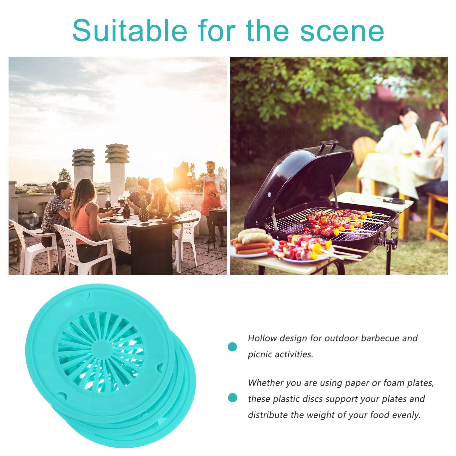 10-Pack Reusable Picnic Plate Holders - Disposable Paper Plate Dispenser for BBQ, Outdoor Dining & Parties - Durable & Eco-Friendly Plate Organizer for Camping, Picnics & Family Gatherings