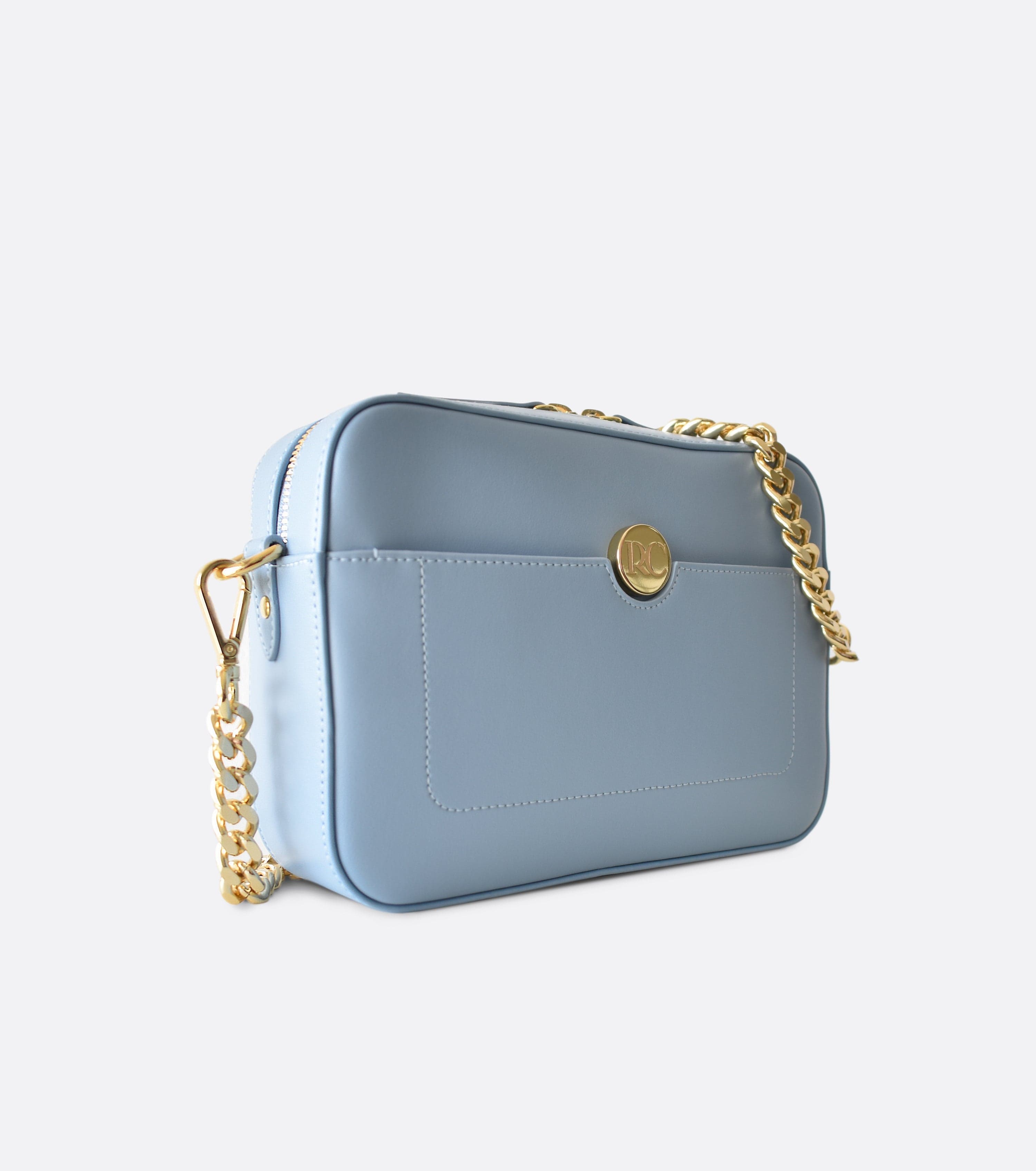 Nomad Vegan Leather Crossbody Bag for Apple Devices | Light Blue | Perfect for Travel, Work & Everyday Use