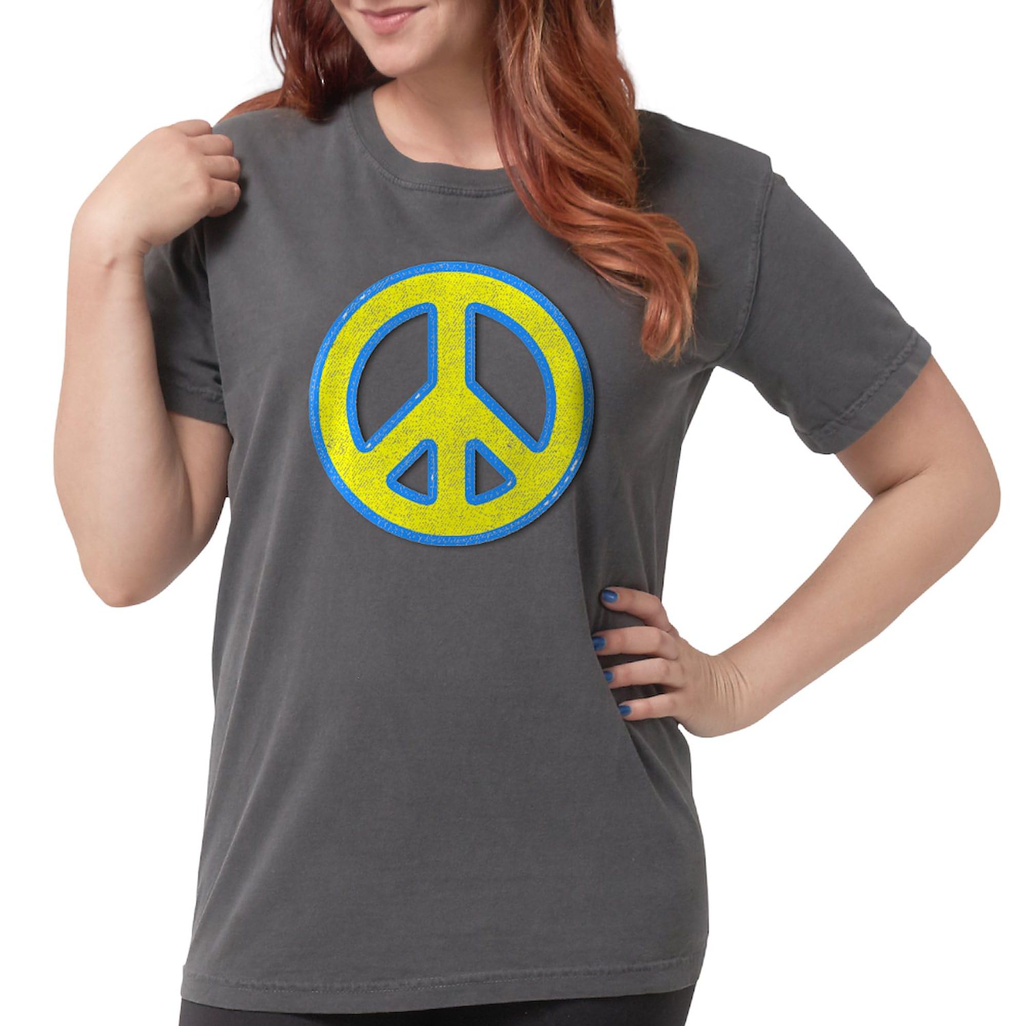 Ukraine Flag T-Shirt for Women - Ukrainian Pride & Peace Symbol - Comfort Colors Soft Cotton Tee - Perfect for Protests, Patriotic Events & Casual Wear