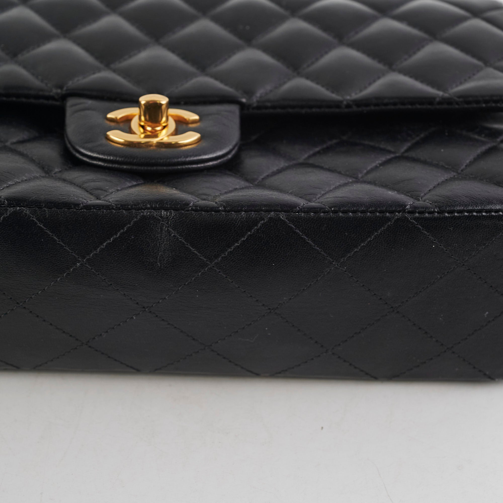 Chanel Medium/Large Quilted Classic Flap Bag in Black with Microchip - Luxury Handbag for Women, Perfect for Parties, Work & Everyday Use