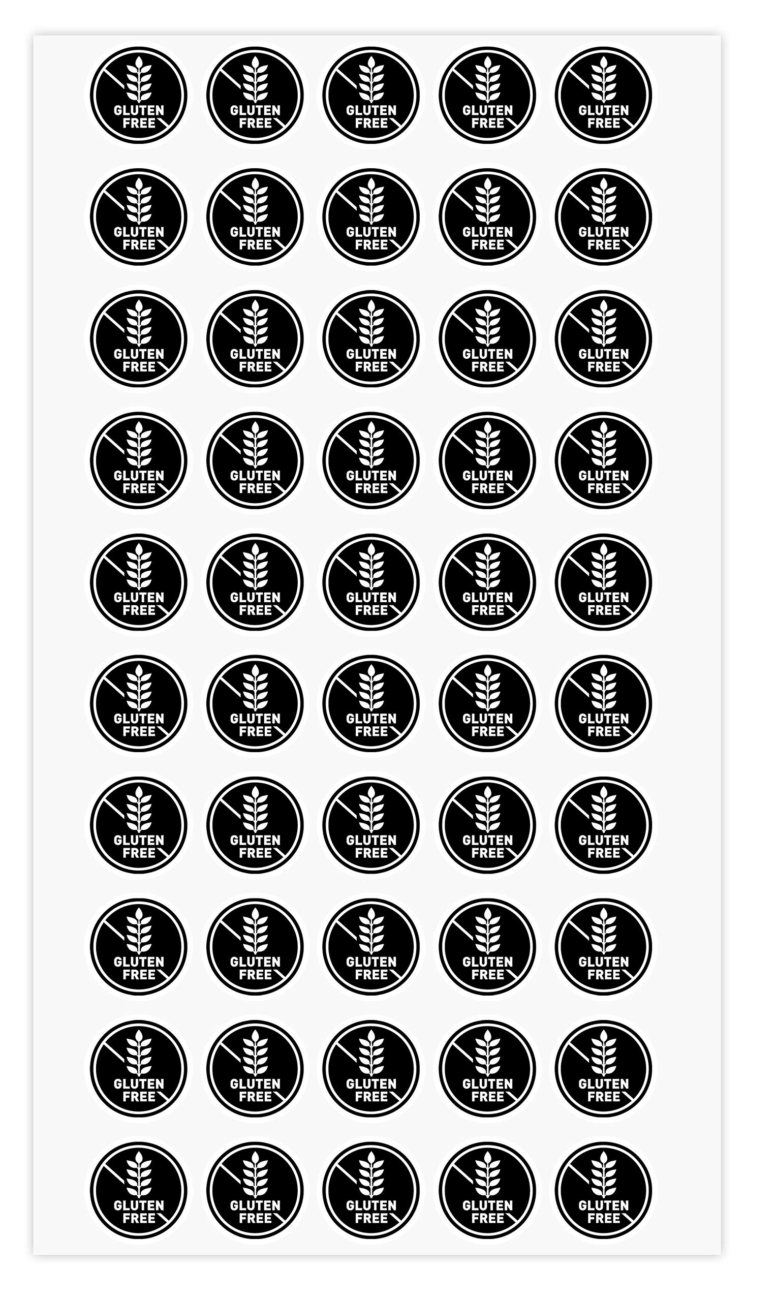 ARK Creation 50 Wedding Meal Stickers for Place Cards - Gluten-Free Menu Choice Labels for Wedding Seating - Perfect for Buffet, Plated Dinners & RSVP Meal Selection (Black)