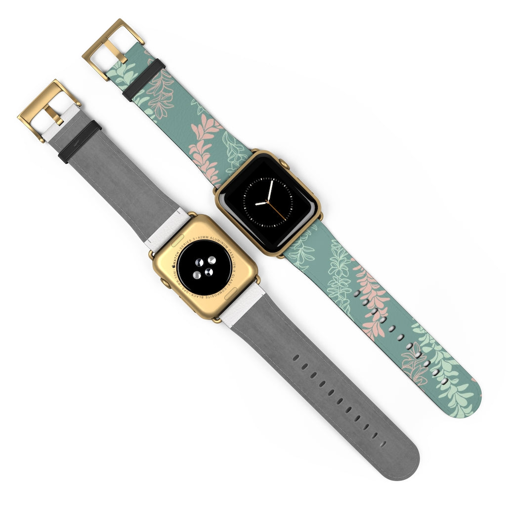 Groovy Pua Melia Watch Band - Premium Replacement Strap for Apple Watch, Fitbit & Samsung Galaxy - Soft Silicone, Adjustable, Comfortable for Workout, Running & Daily Wear