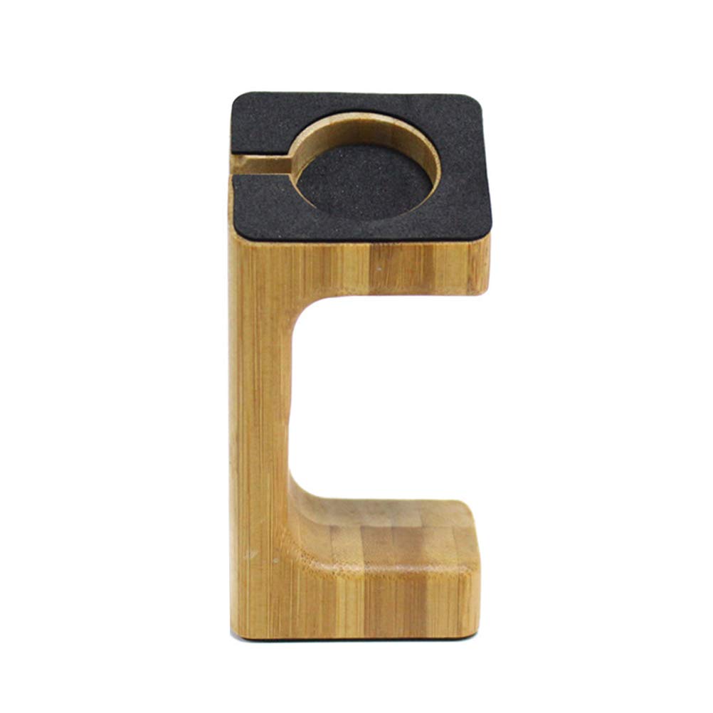 Bamboo Watch Charging Stand - Smart Watch Holder & Display Stand for Apple Watch, Samsung Galaxy Watch, Fitbit - Perfect for Nightstand, Office Desk, Travel Organizer