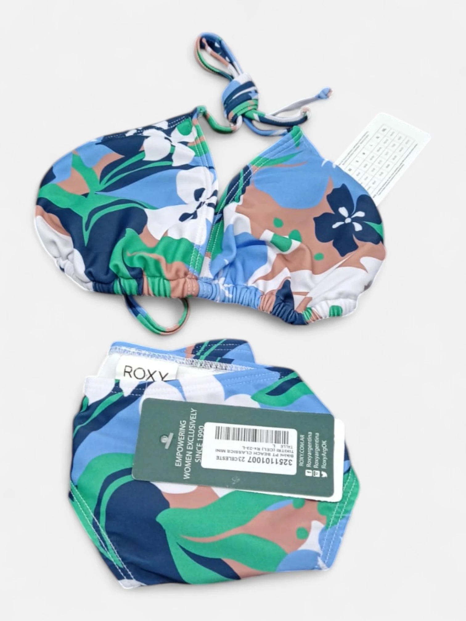Roxy Beach Classics Mini Tikitri Bikini - Colorful Swimwear for Women | Perfect for Pool, Beach, and Summer Vacations