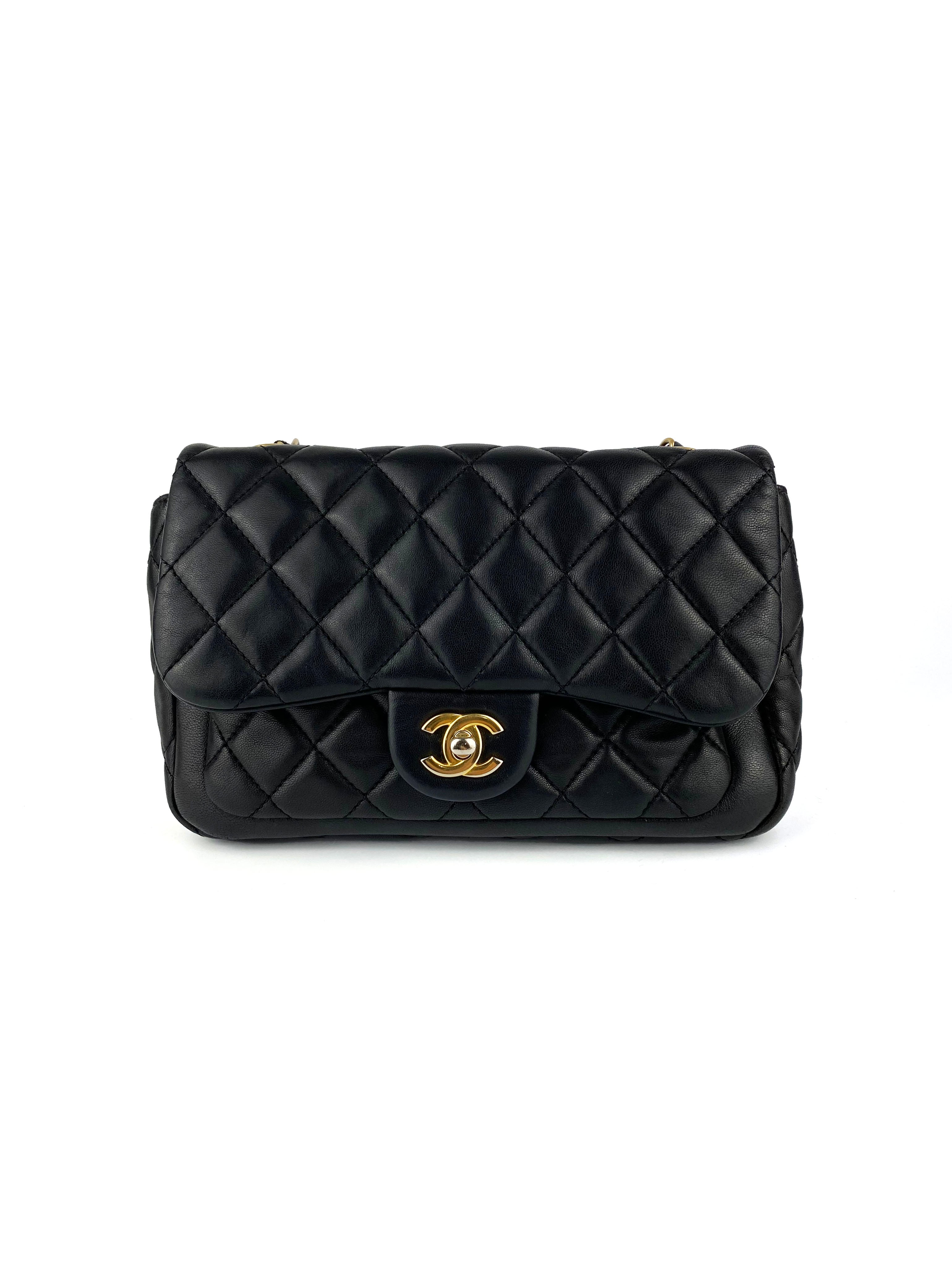 Chanel Black Small Lambskin Quilted Flap Bag with Silver-Tone Hardware - Luxury Crossbody Purse for Women, Perfect for Evening Parties & Date Nights