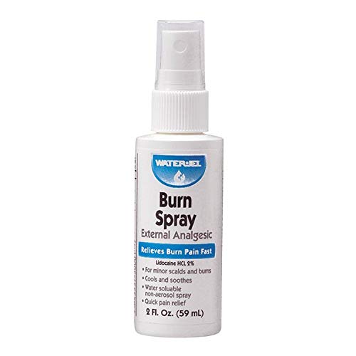 First Aid Burn Spray - Antiseptic Burn Relief Pump Bottle, 2 Ounce, 4 Pack (MS-46410) for Home, Camping, and Emergency Kits