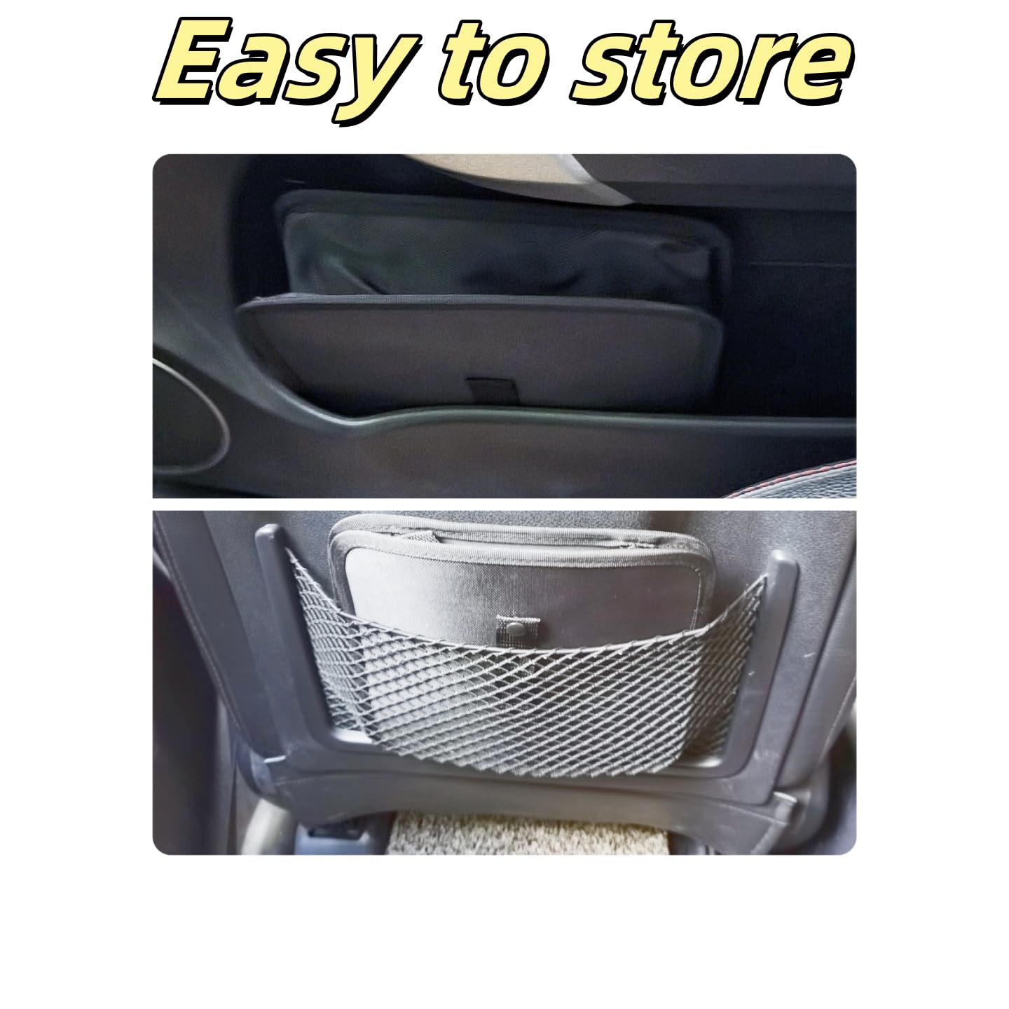 Foldable Car Trash Can - 3 Gallon Waterproof & Leakproof Hanging Trash Bag for Vehicles - Perfect for Road Trips, Commuting & Keeping Your Car Clean