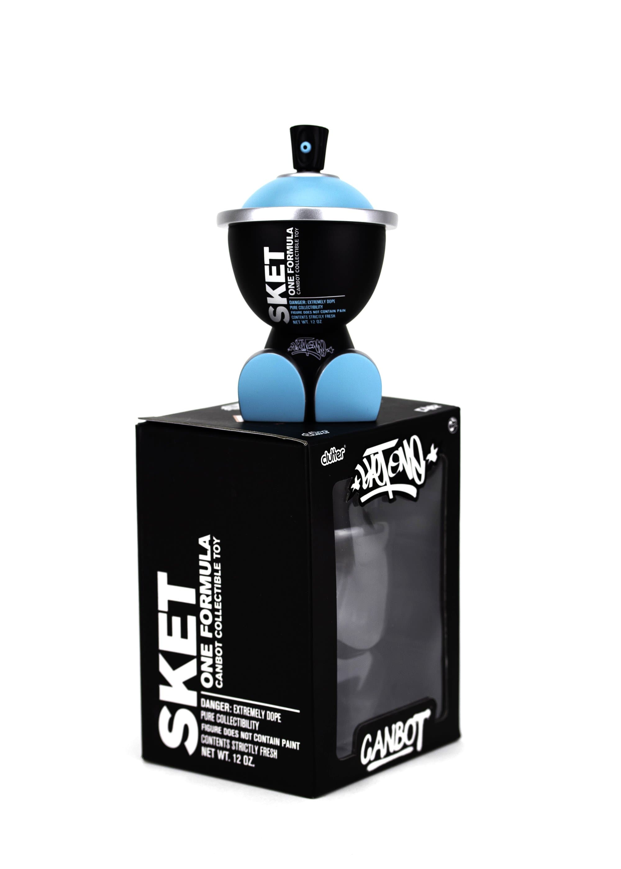 Sket One Cyan Formula Canbot by Clutter - Premium Collectible Street Art Toy for Home & Office Decor - Perfect for Urban Art Lovers and Collectors