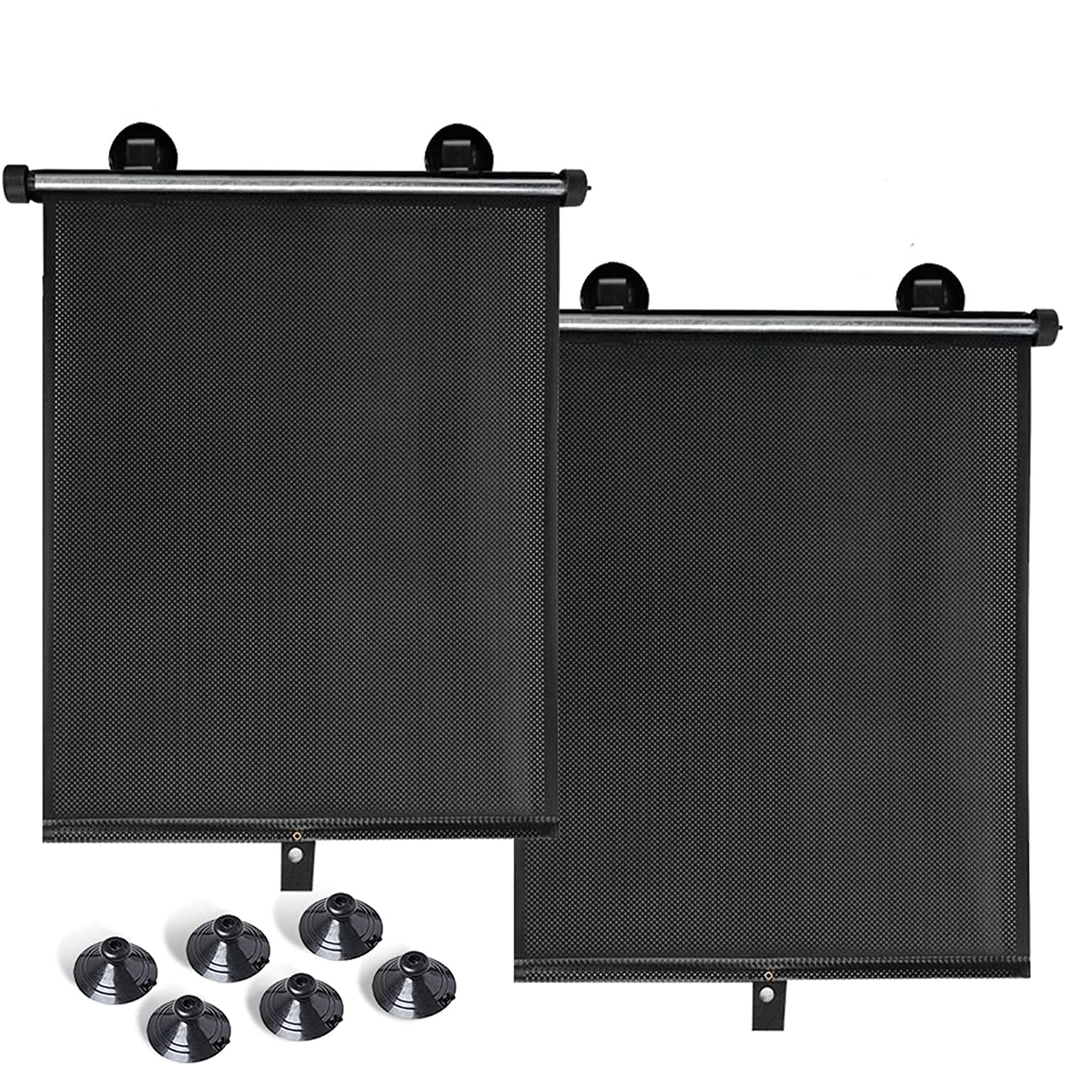 Manelord Sun Shade - 2Pcs Retractable Car Window Shade for Sun Protection, Heat Blocking, UV Reduction - Perfect for Car, Home, Office, and Room Windows, Ideal for Driving, Working, and Relaxing