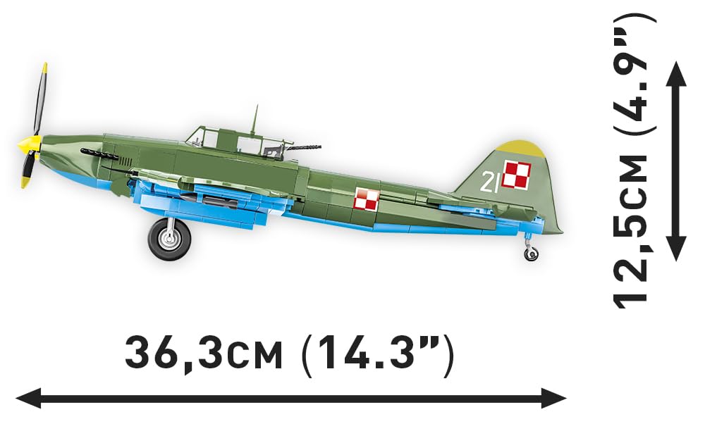 COBI Historical Collection IL-2M3 Aircraft Model - Polish Army Museum Edition - WWII Military Plane Building Kit for Collectors & History Enthusiasts | Perfect for Display, Gifts & Educational Scenes