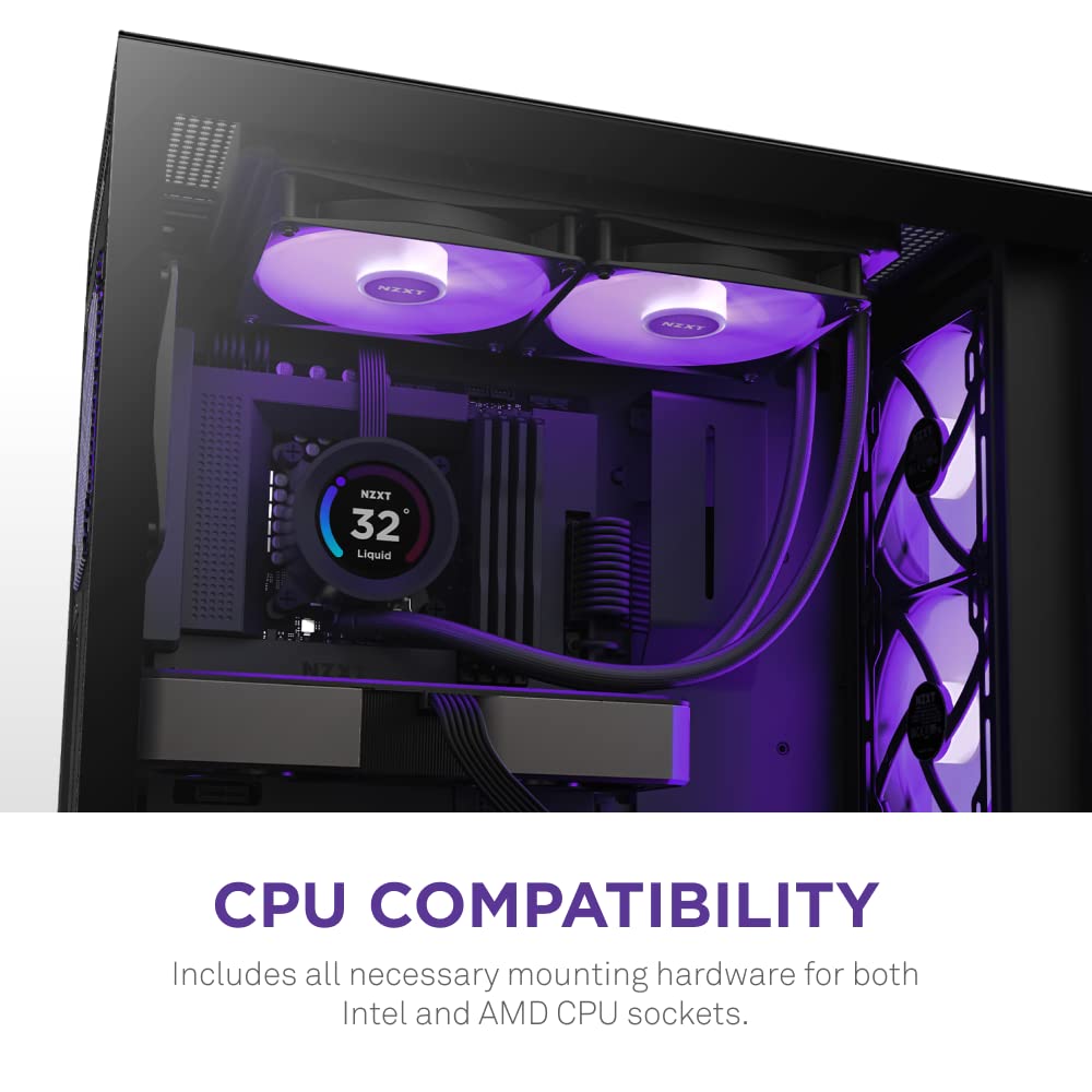 NZXT Kraken Elite 280 RGB AIO Liquid CPU Cooler - 280mm Radiator with 2.36