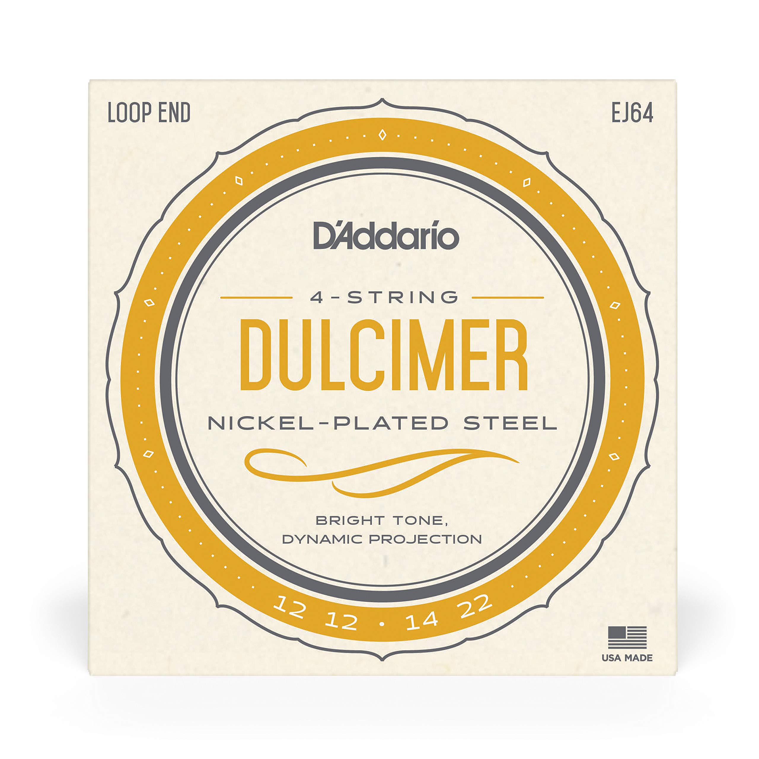 D'Addario EJ64 4-String Dulcimer Strings - Premium Quality Musical Instrument Strings for Appalachian Dulcimer | Perfect for Folk Music Performances & Home Practice