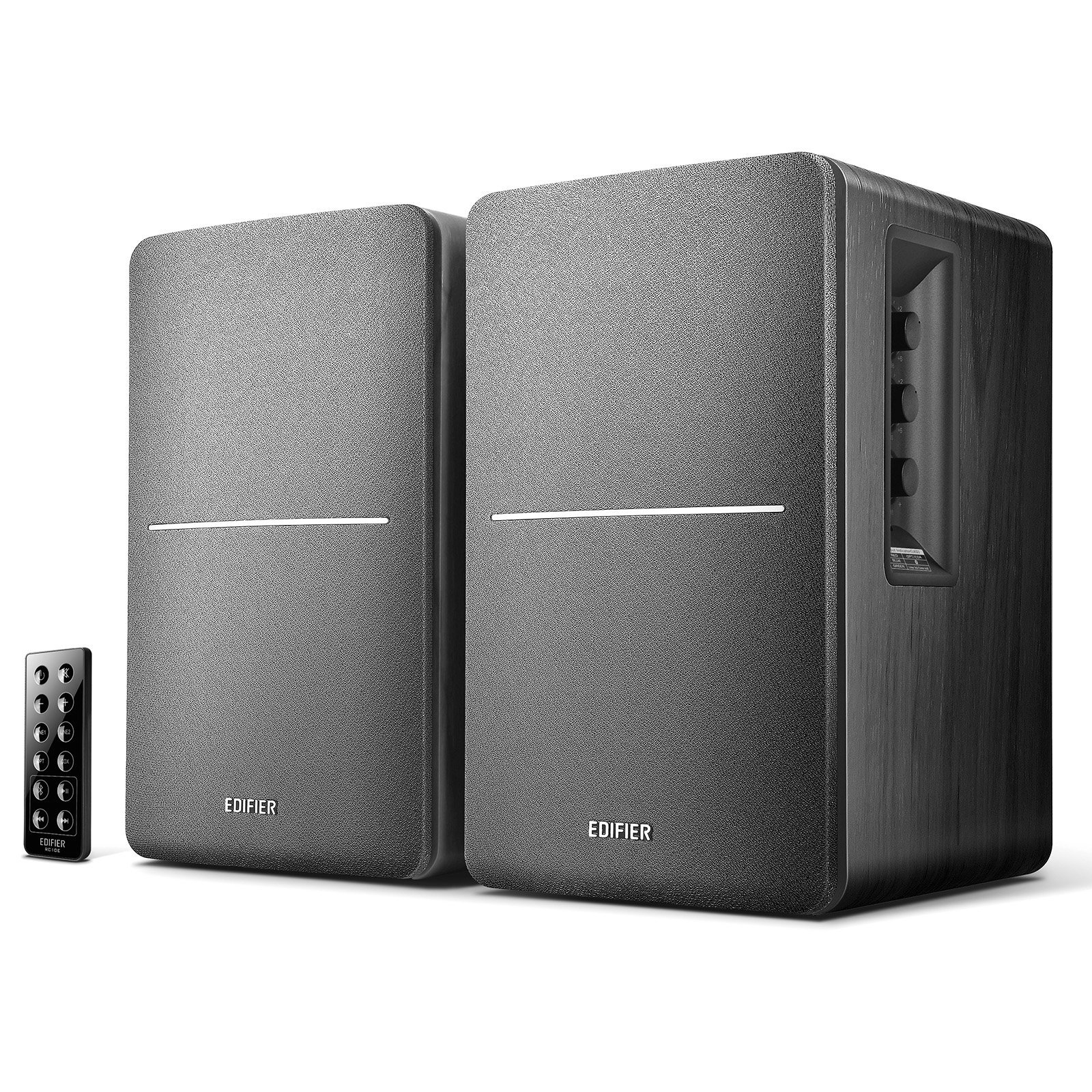 Edifier R1280DB Bluetooth Bookshelf Speakers - Wireless Studio Monitors with Optical Input, 4 Inch Near Field Speaker, 42W RMS Power - Black (Renewed) - Perfect for Home Audio, Gaming, and Music Streaming