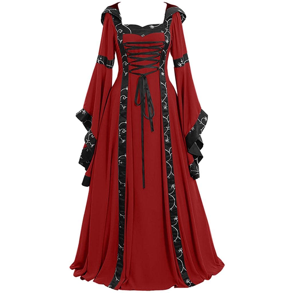 MOOKO Plus Size Halloween Costume - Renaissance Medieval Princess Dress for Women | Gothic Witch Corset Dress | Perfect for Cosplay, Renaissance Fairs & Halloween Parties