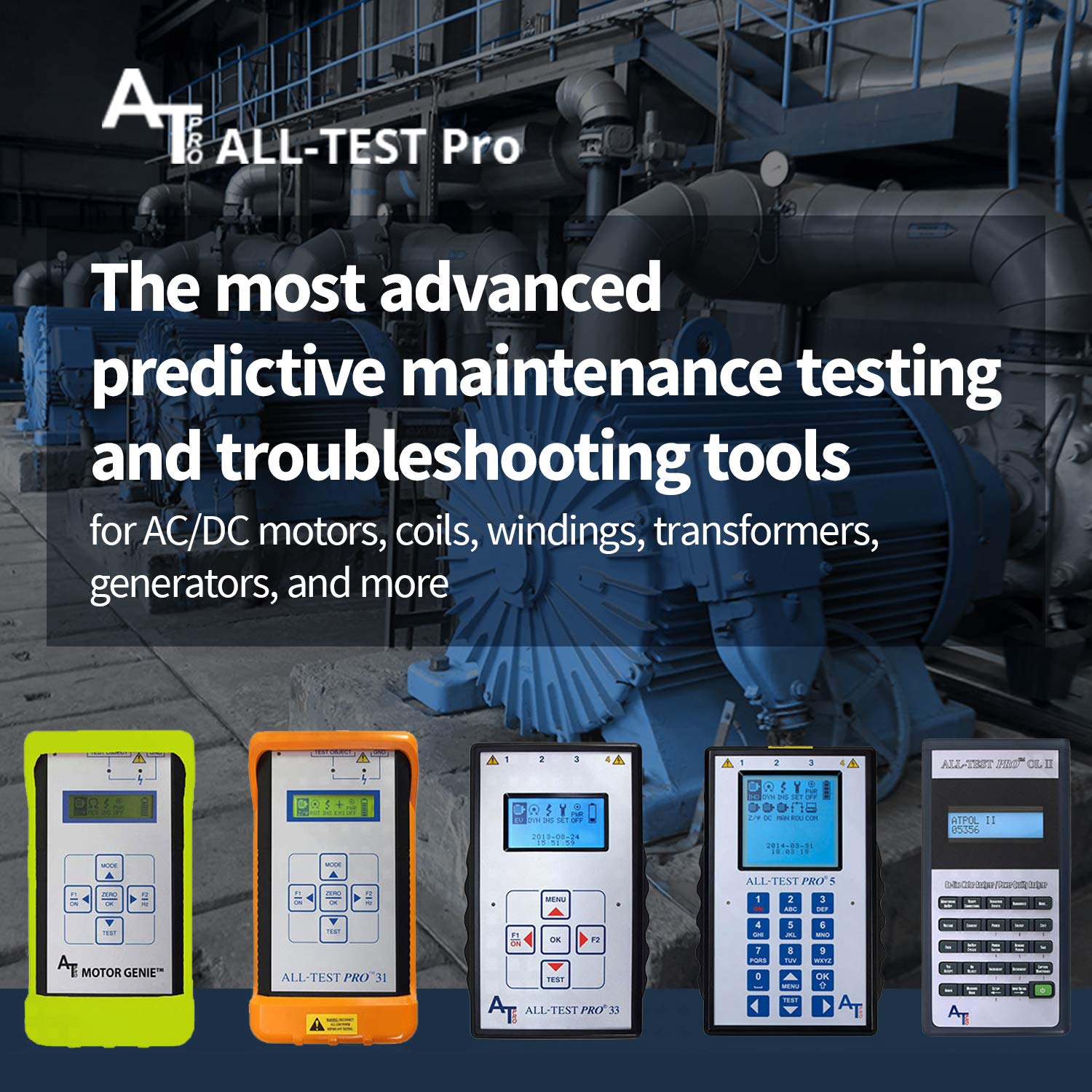 ALL-TEST PRO 31 & Motor Genie Battery Charger - 115V/230V Universal Power Supply for Deenergized Motor Circuit Analysis Testing | Perfect for Industrial Maintenance & Electrical Diagnostics