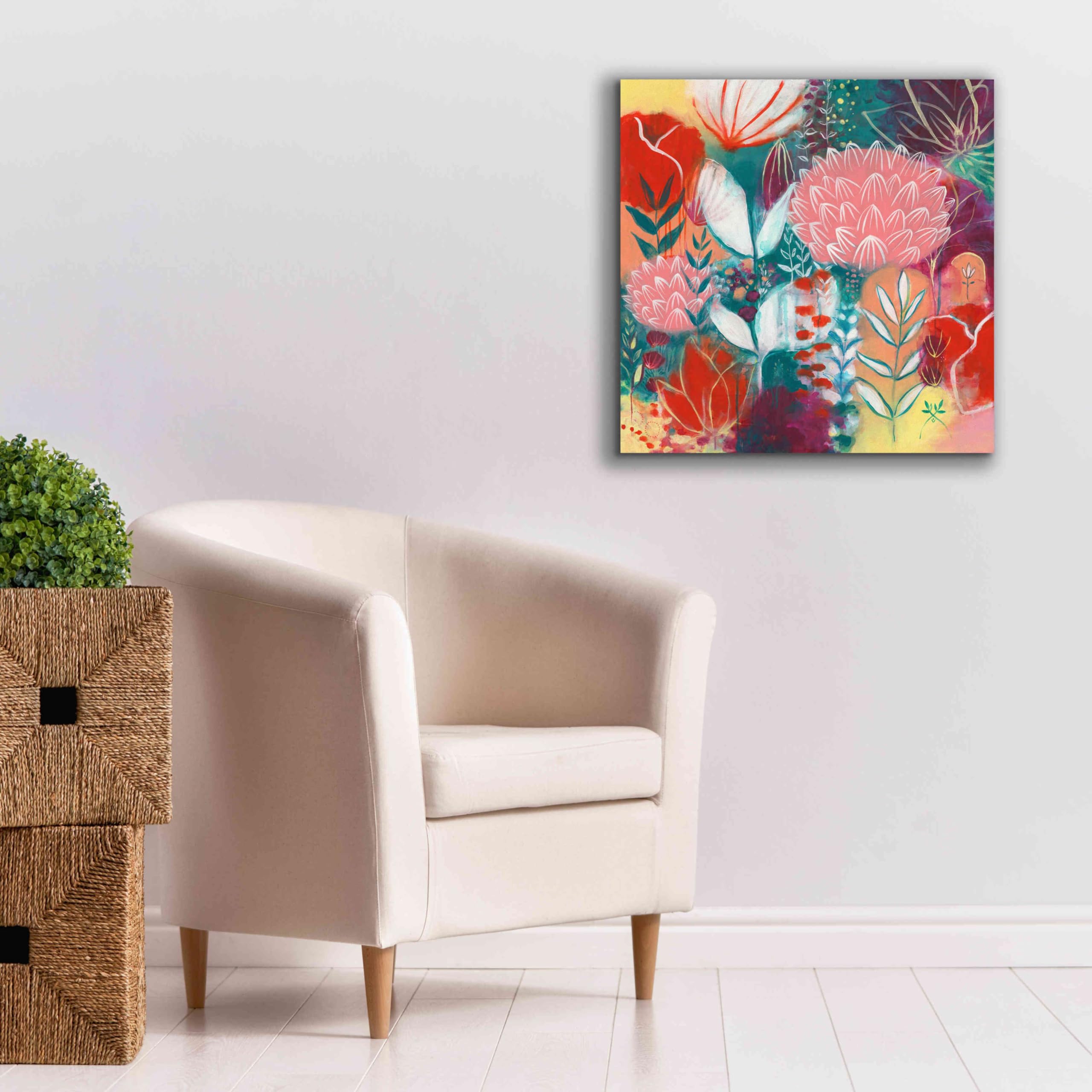 Epic Graffiti 'Sensuality' by Corina Capri - 26x26 Inch Giclee Canvas Wall Art Print - Modern Abstract Home Decor for Living Room, Bedroom & Office