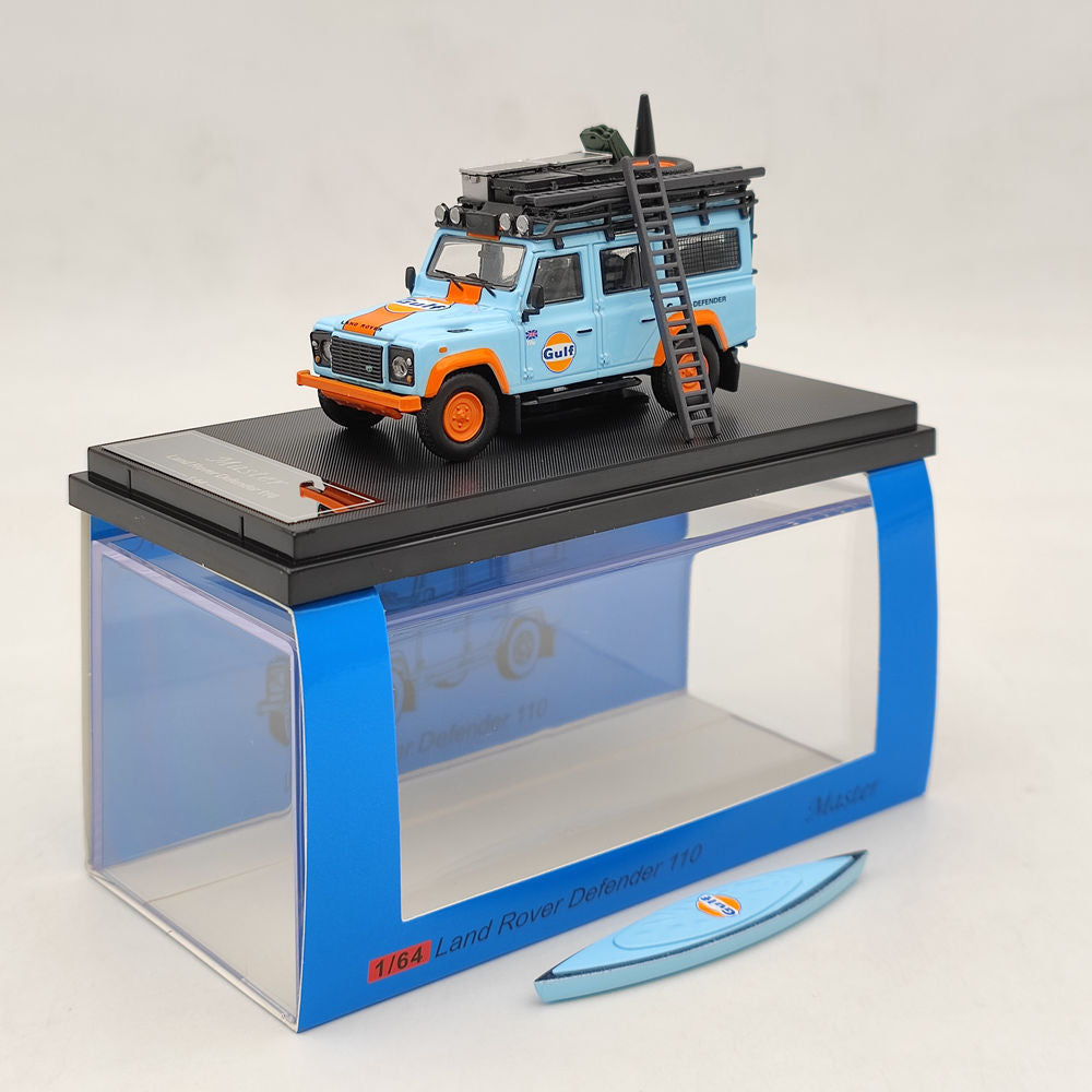 1:64 Scale Land Rover Defender Gulf Camping Camouflage Diecast Model Car - Collectible Miniature Vehicle for Hobbyists & Gift Giving | Perfect for Display, Diorama Scenes & Car Enthusiast Collections