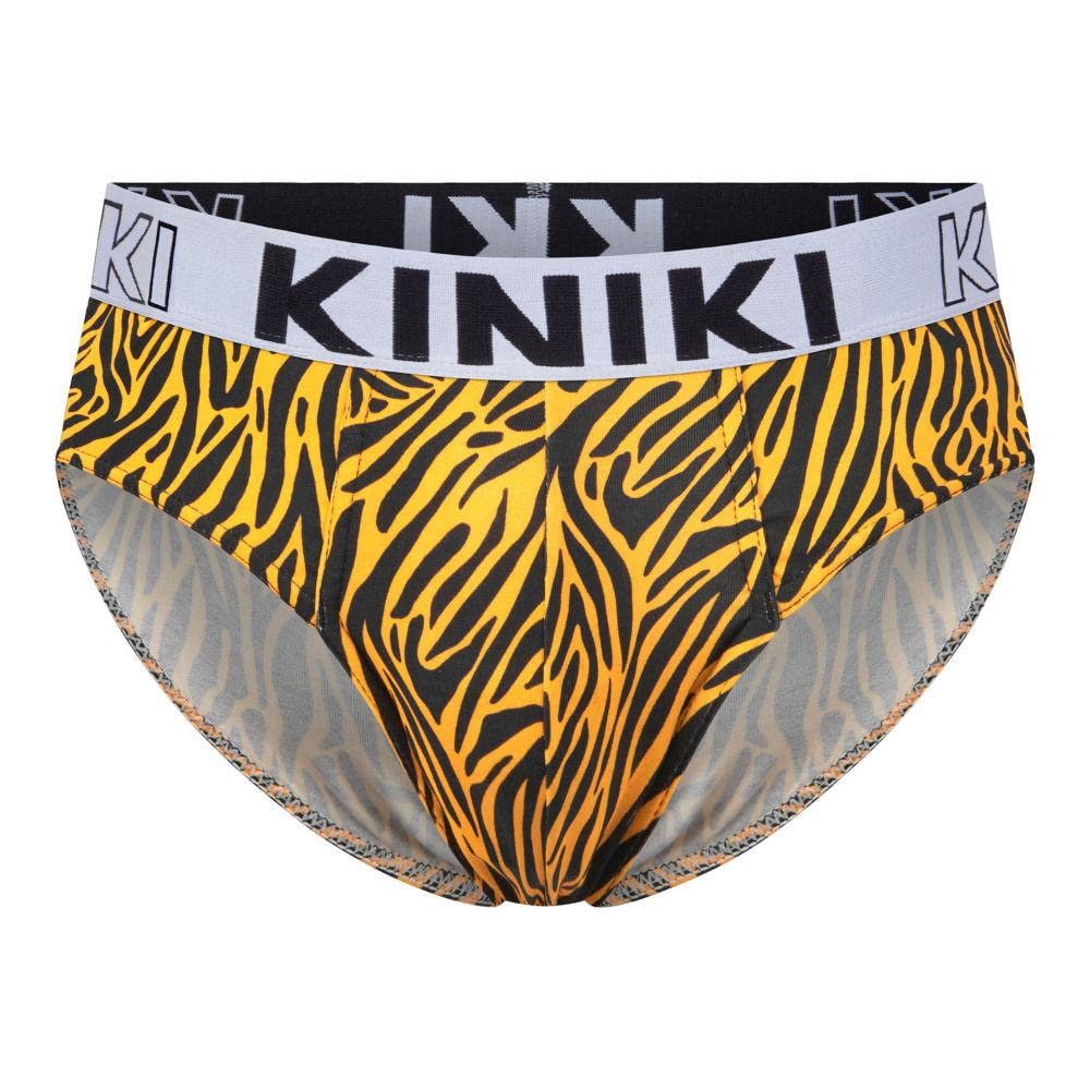 Kiniki Men's Cotton Printed Brief Underwear - Soft, Breathable & Comfortable for Daily Wear, Workout & Lounge