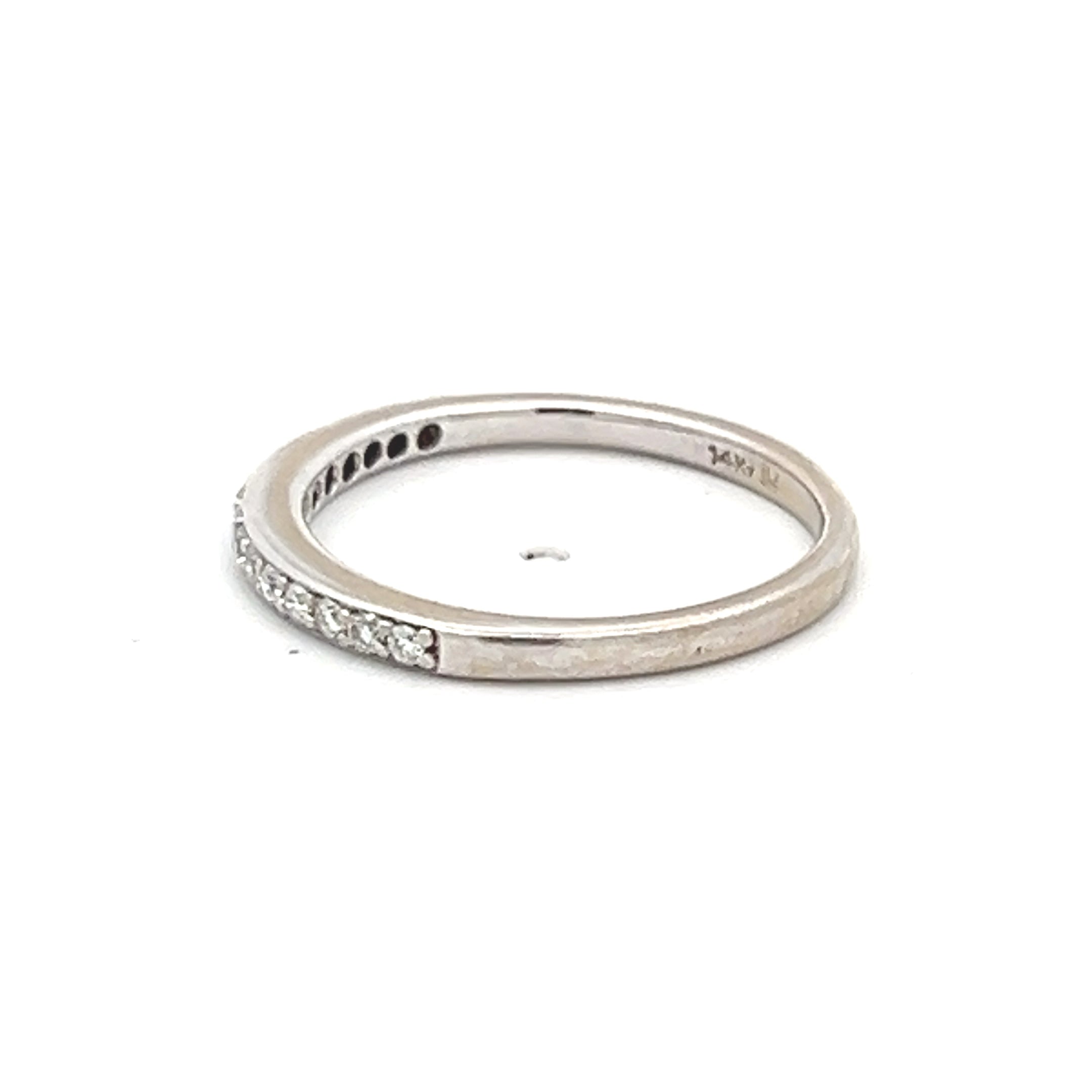 0.15 Carat Round Brilliant G VS2 Diamond 14K White Gold Wedding Band Ring for Women - Perfect for Engagement, Anniversary & Bridal Jewelry Gifts