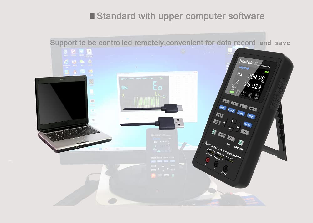 Hantek 1832C Digital LCR Meter - Handheld Portable Inductance, Capacitance & Resistance Tester for Electronics Repair, DIY Projects & Component Testing (1832C Model) - Perfect for Engineers, Technicians & Hobbyists