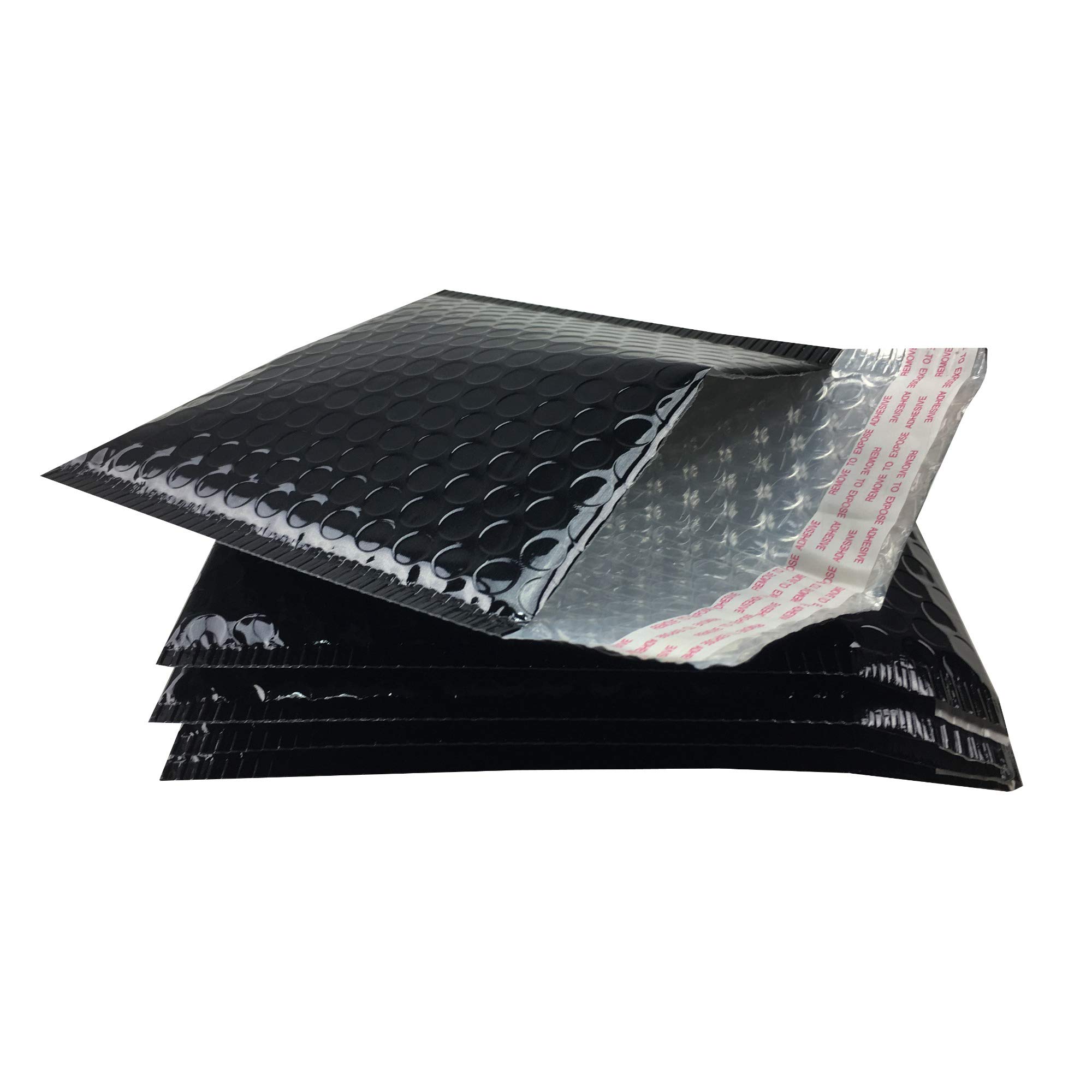 StarBoxes 250 Black Bubble Mailers 7x6.75 Inches - Metallic Glamour Self-Sealing Envelopes for Shipping, Ecommerce, Small Business & Gift Packaging - Perfect for Jewelry, Cosmetics & Fragile Items