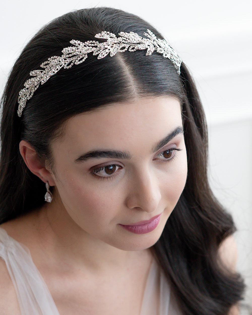 Elegant Taryn Bridal Headband for Wedding - Sparkling Rhinestone Hair Accessory for Bride, Bridesmaids, and Special Occasions