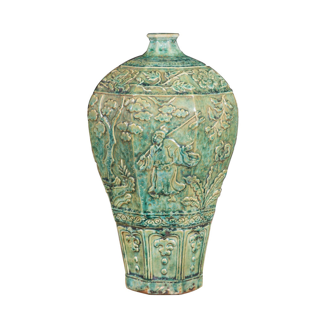 Speckled Green Ceramic Vase - Handmade Home Decor for Living Room, Dining Table & Wedding Centerpieces | Perfect for Boho & Farmhouse Style