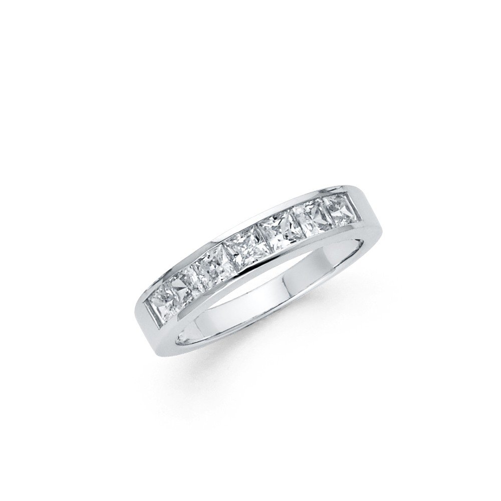 925 Sterling Silver Channel Set Cubic Zirconia Ring for Women - Elegant CZ Wedding Band, Anniversary Gift for Her | Perfect for Bridal Jewelry, Engagement, and Special Occasions