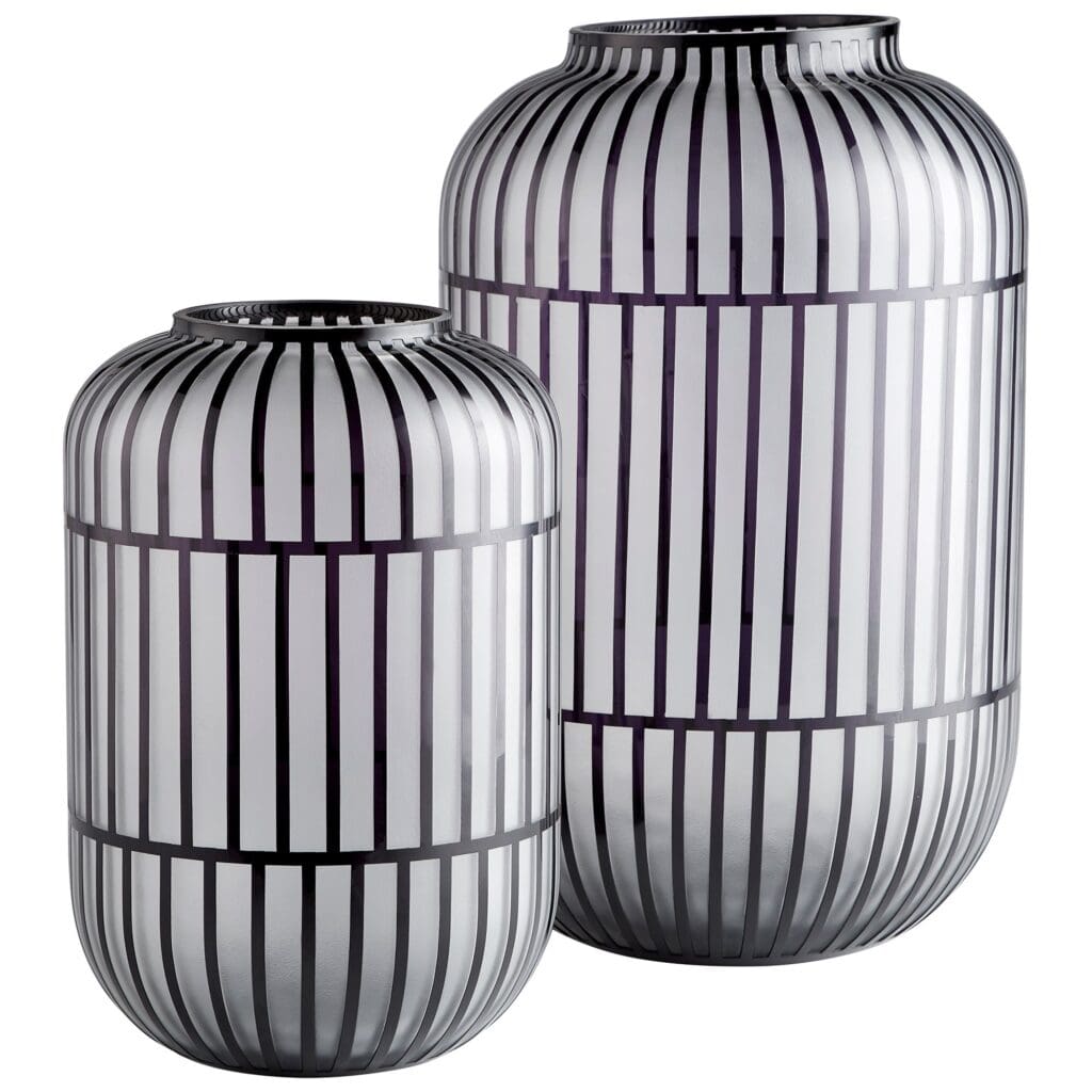 Cyan Design 10872 Extra Large Black Lined Up Vase - Perfect for Modern Home Decor, Wedding Centerpieces & Office Elegance