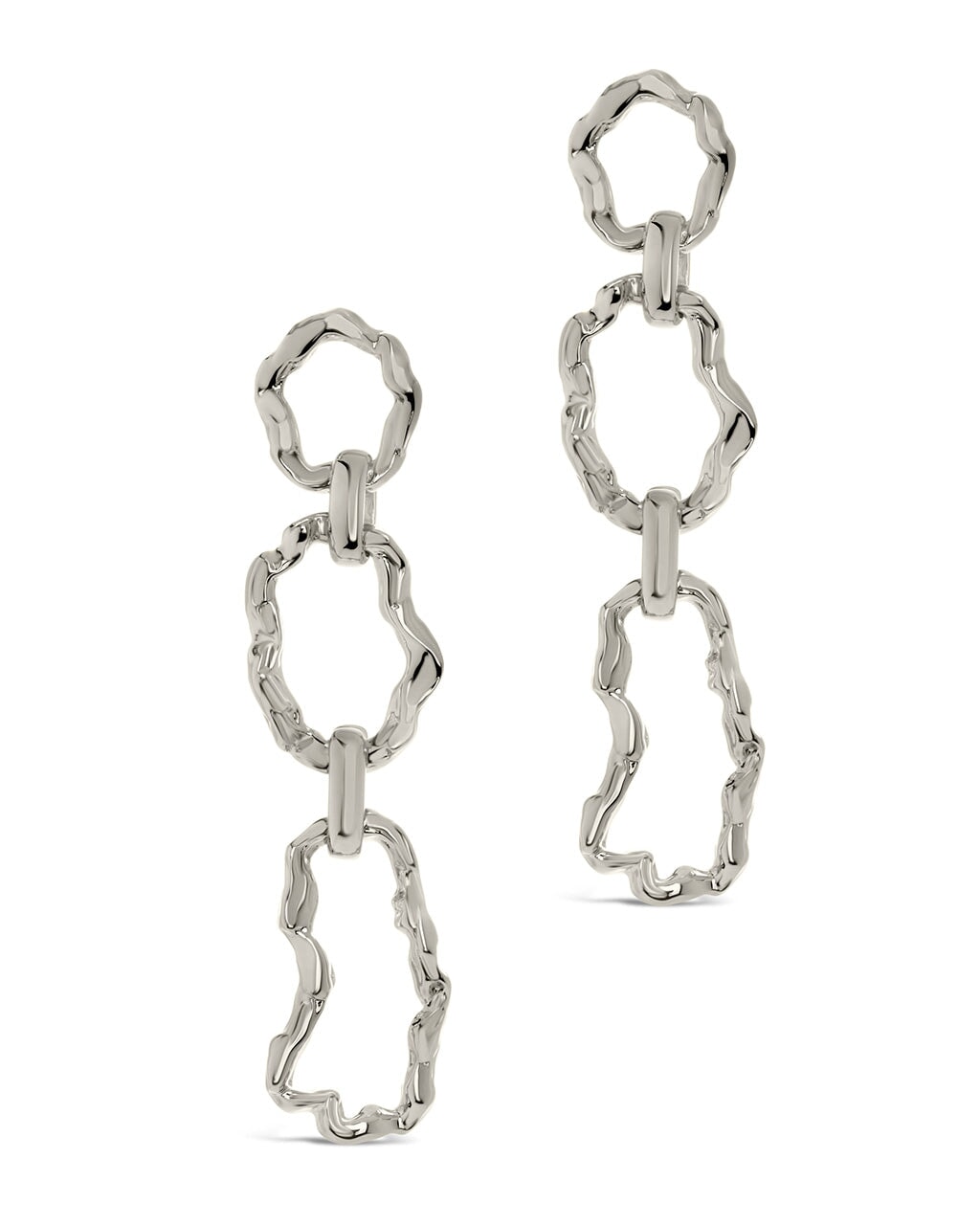 Stylish Ira Molten Metal Linked Drop Earrings for Women | Elegant Dangle Jewelry for Parties, Weddings & Evening Events