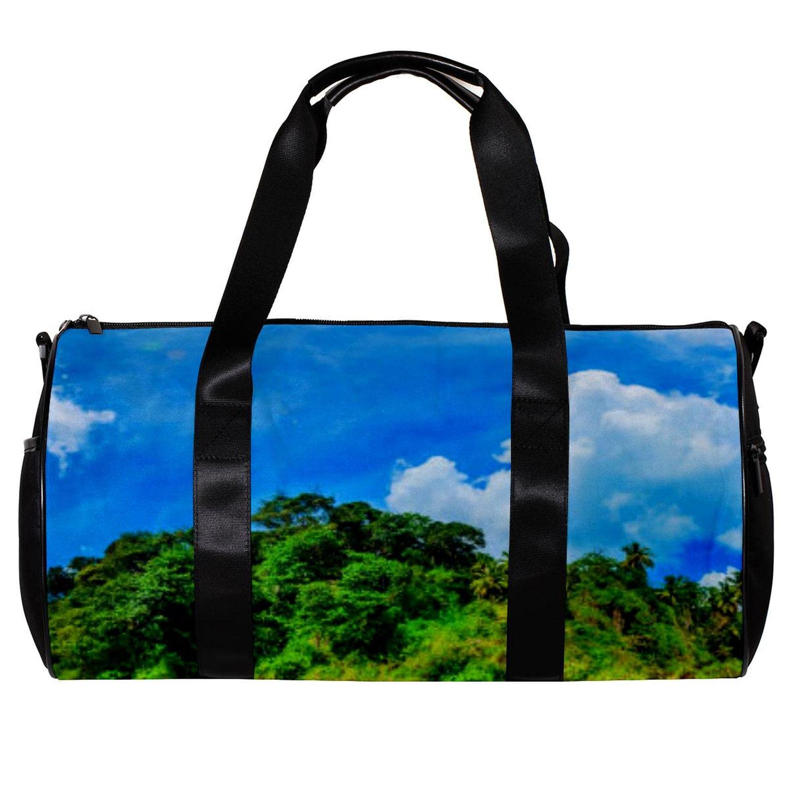 Stylish Gym Duffle Bag for Men & Women - Waterproof Overnight Weekender Travel Bag with Sand Beach Coastal Design - Perfect for Workouts, Weekend Getaways, Beach Trips and Airplane Carry-On