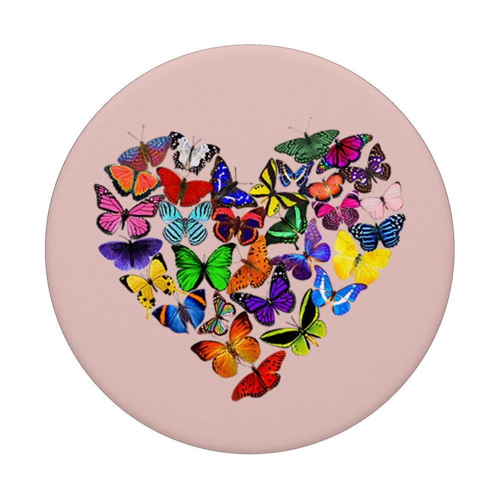 Butterfly Rose PopSockets Swappable PopGrip - Heart Full of Love Design for Phone, Tablet & Grip Stand | Perfect for Valentine's Day Gifts & Everyday Use