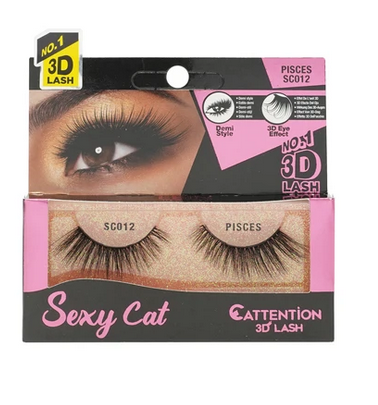 3D Sexy Cat Eyelashes - Natural & Dramatic False Lashes for Women (Choose Your Style) | Perfect for Halloween, Cosplay, and Night Out Makeup Looks