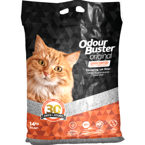 Odour Buster Original Unscented Clumping Clay Cat Litter - Premium Odor Control for Multi-Cat Homes & Small Spaces - Ideal for Litter Boxes & Pet-Friendly Households