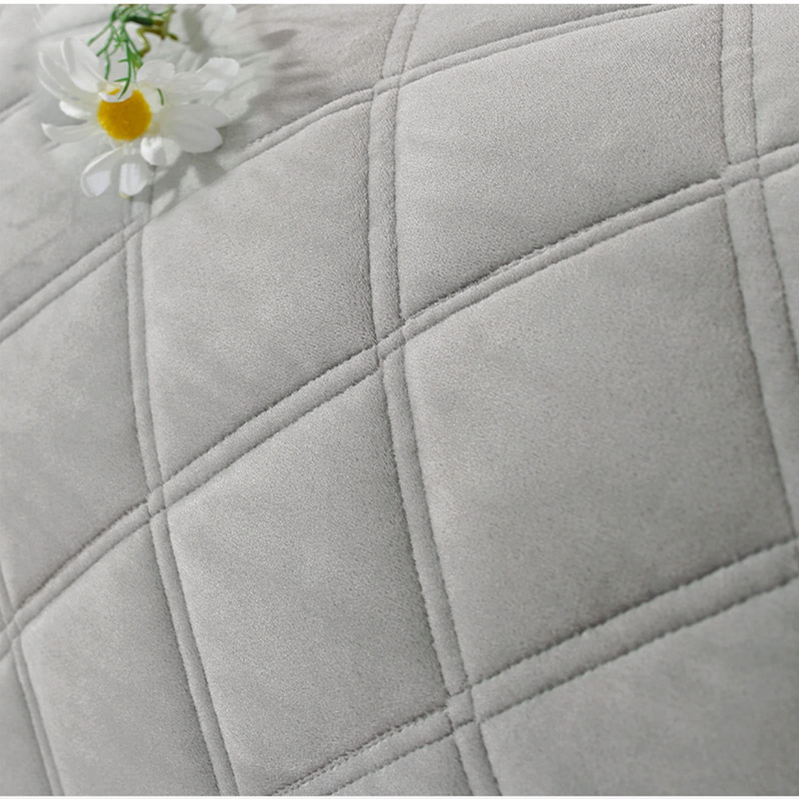 EFELIM Velvet Bed Headboard Slipcover - Quilted Thicken Dustproof Protector for Queen, Full, Twin & Cal King Size Beds (Khaki, Cal King 71in/180cm) - Perfect for Bedroom Decor & Dust Protection