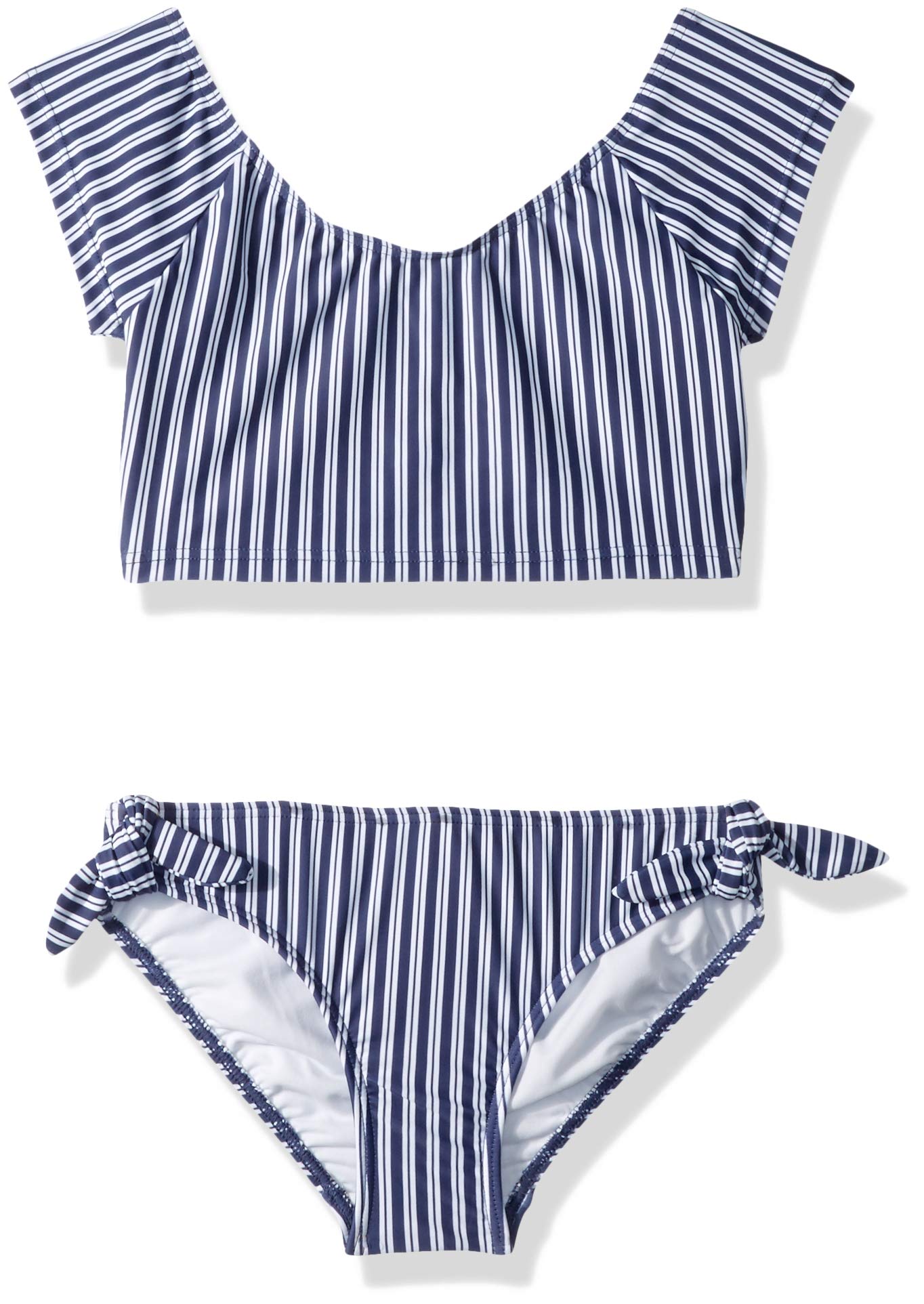 Seafolly Girls' Cap Sleeve Tankini Swimsuit Set - UPF 50+ Sun Protection, Quick Dry Swimwear for Kids Beach & Pool Activities