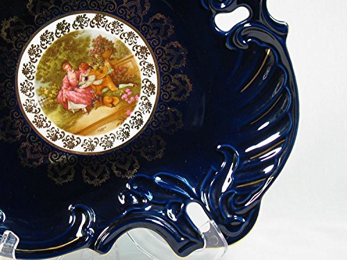 Madonna Cobalt Romeo & Juliet Candy Serving Dish - Elegant Porcelain Candy Bowl for Weddings, Parties & Home Decor - Perfect for Holiday Treats, Desserts & Gift Giving