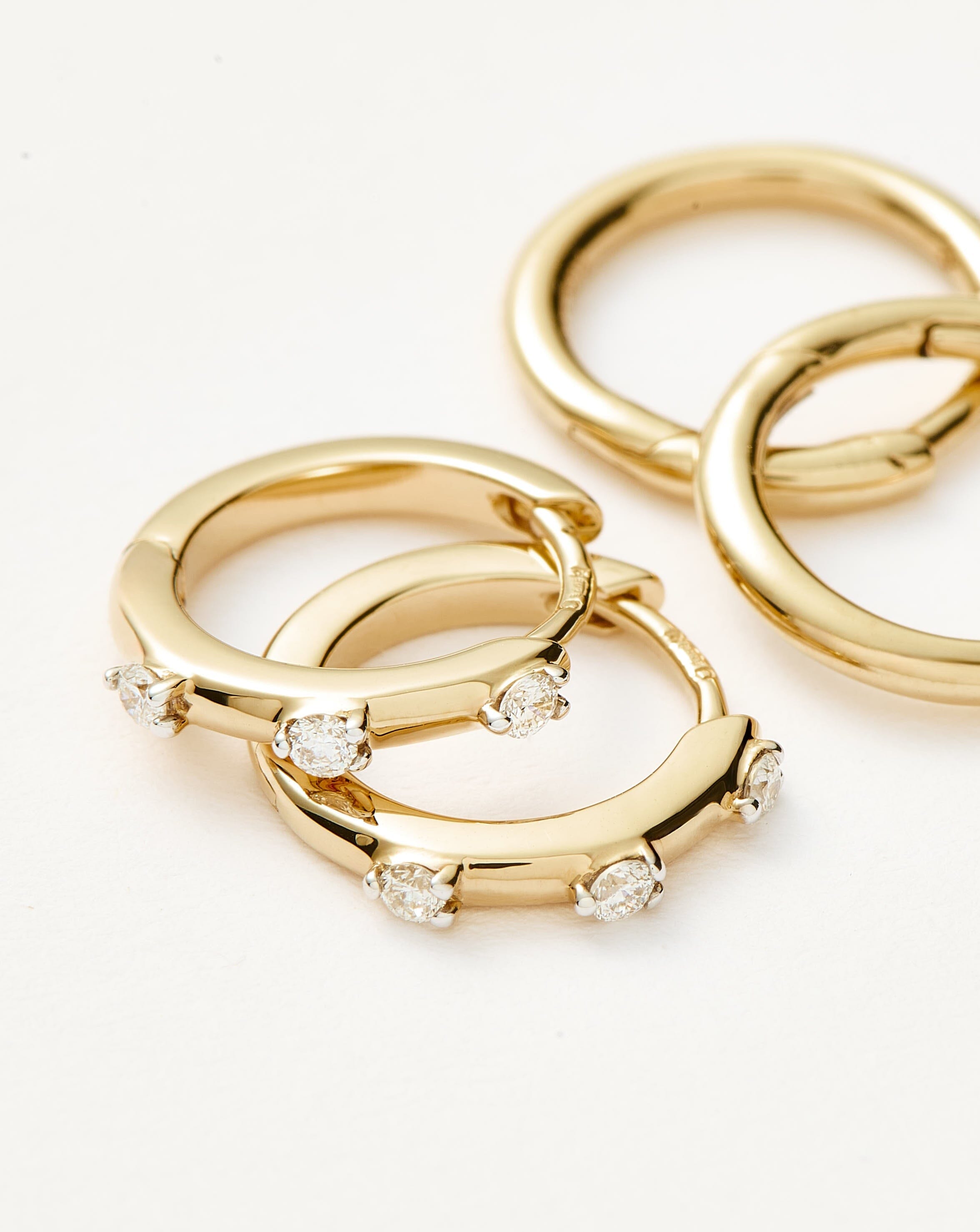 Stylish Gold Hoop Earrings for Women - 14K Gold Plated Dainty Hoops Set - Perfect for Everyday Wear, Parties & Gifts