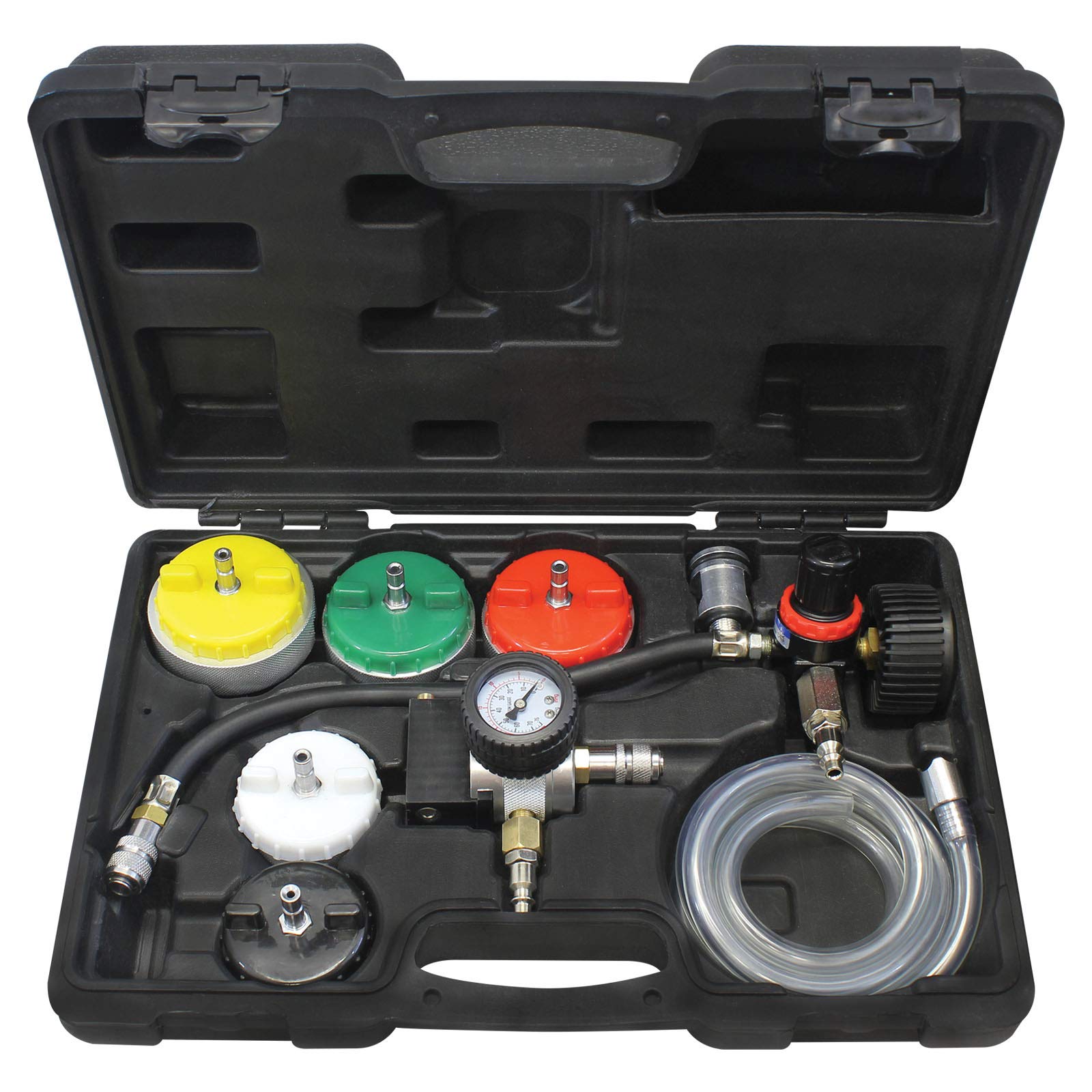 Mastercool 43306 Heavy Duty Cooling System Pressure Test and Refill Kit - 1 Pack | Professional Automotive AC Diagnostic & Recharge Tool for Cars, Trucks & SUVs | Ideal for Mechanics & DIY Auto Repair