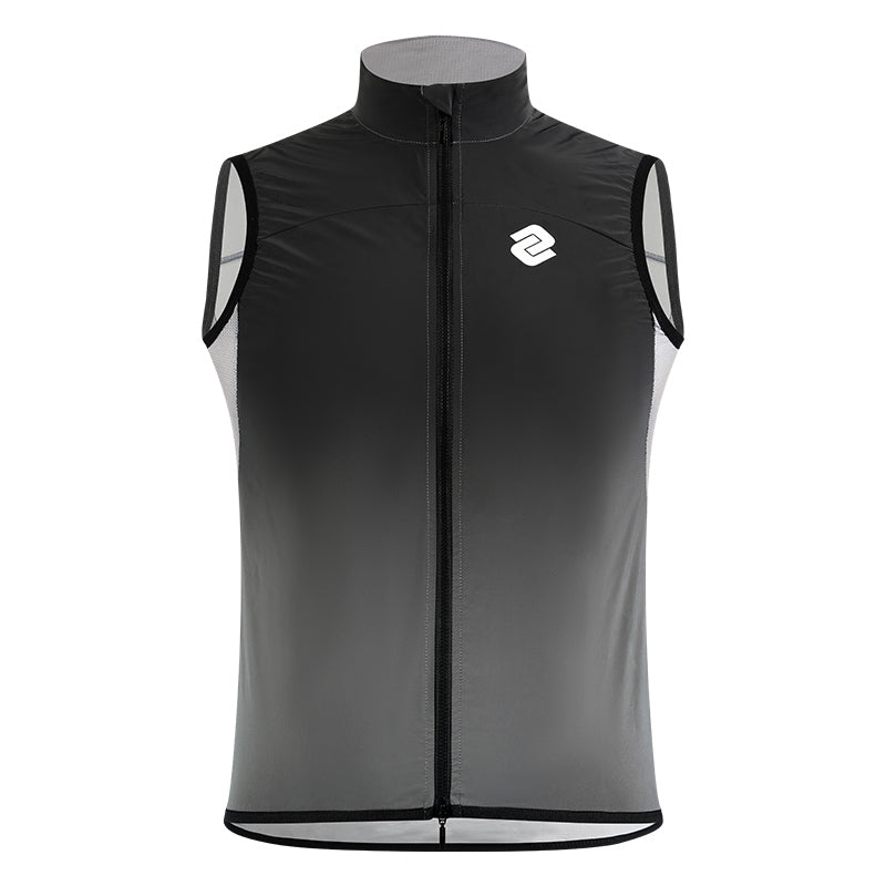 High-Visibility Reflective Men's Safety Vest - Black Gradient for Running, Cycling & Night Work - ANSI Certified for Outdoor Activities