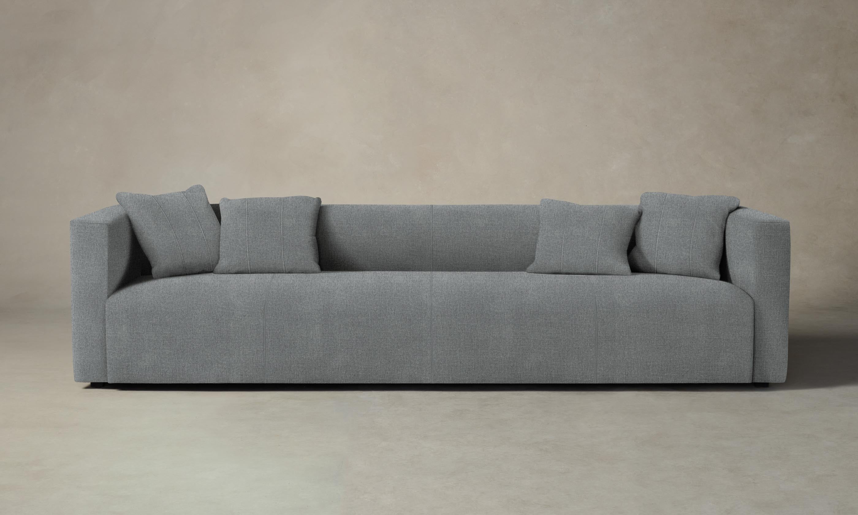 The Breuer Sofa - Performance Mélange Weave Night - Modern Sectional Couch for Living Room, Bedroom & Office - Durable Upholstery & Comfortable Seating for Home Decor