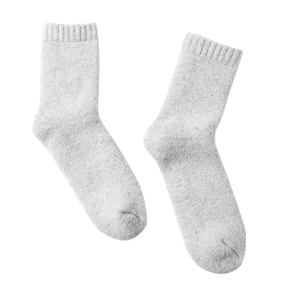 OULII Men's Winter Thermal Socks - Extra Thick Warm Boot Socks for Cold Weather - Grey - Perfect for Hiking, Skiing & Outdoor Activities