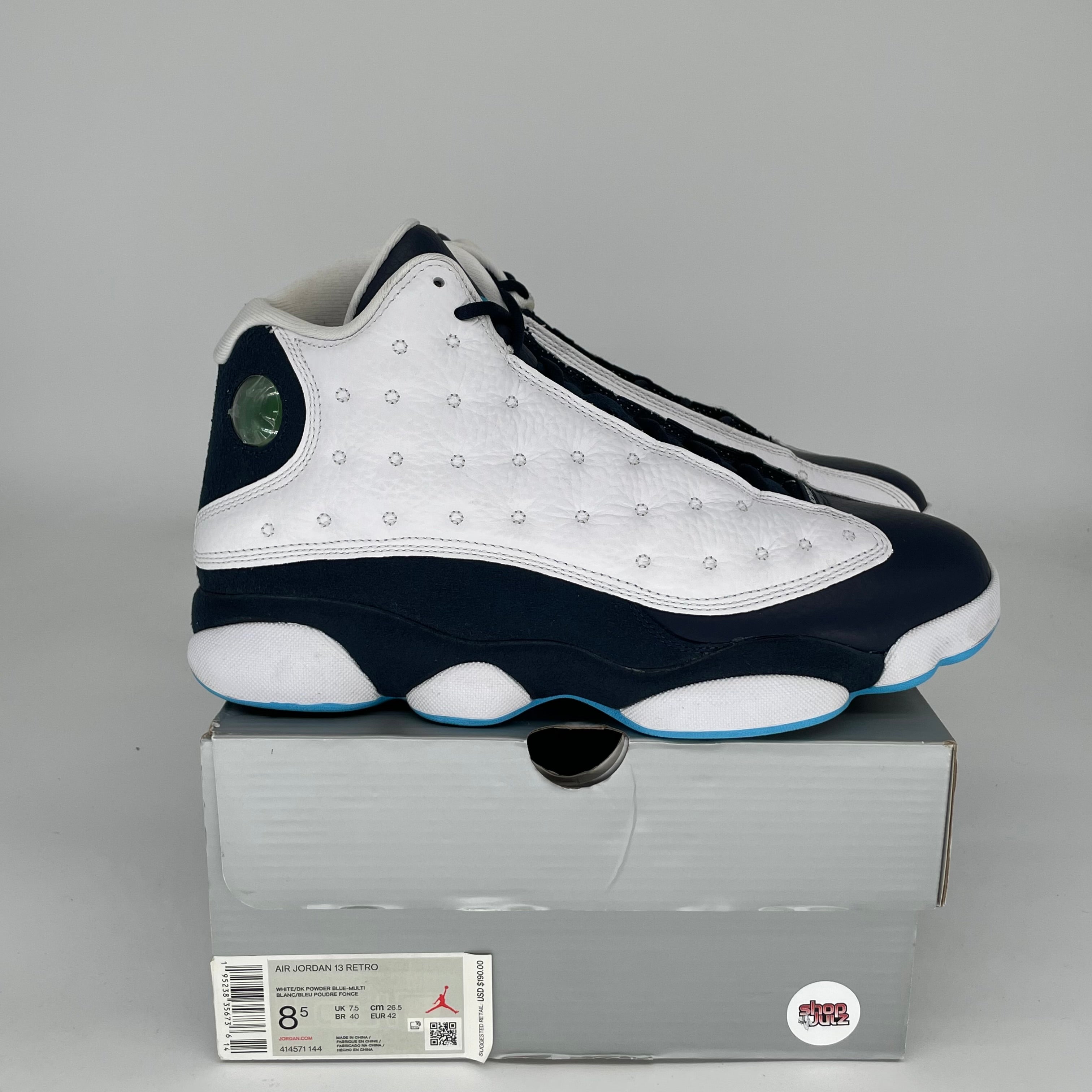 AIR JORDAN 13 Retro Obsidian Men's Basketball Shoes Size 8.5 - Authentic 414571-144 | Perfect for Streetwear & Court Performance